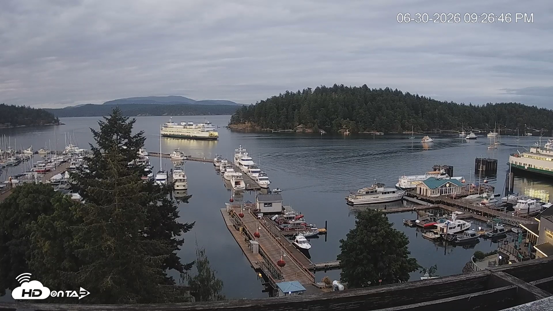 Snapshot of Friday Harbor - San Juan Island Live Webcam taken Jun 30, 2026, 9:27pm PDT