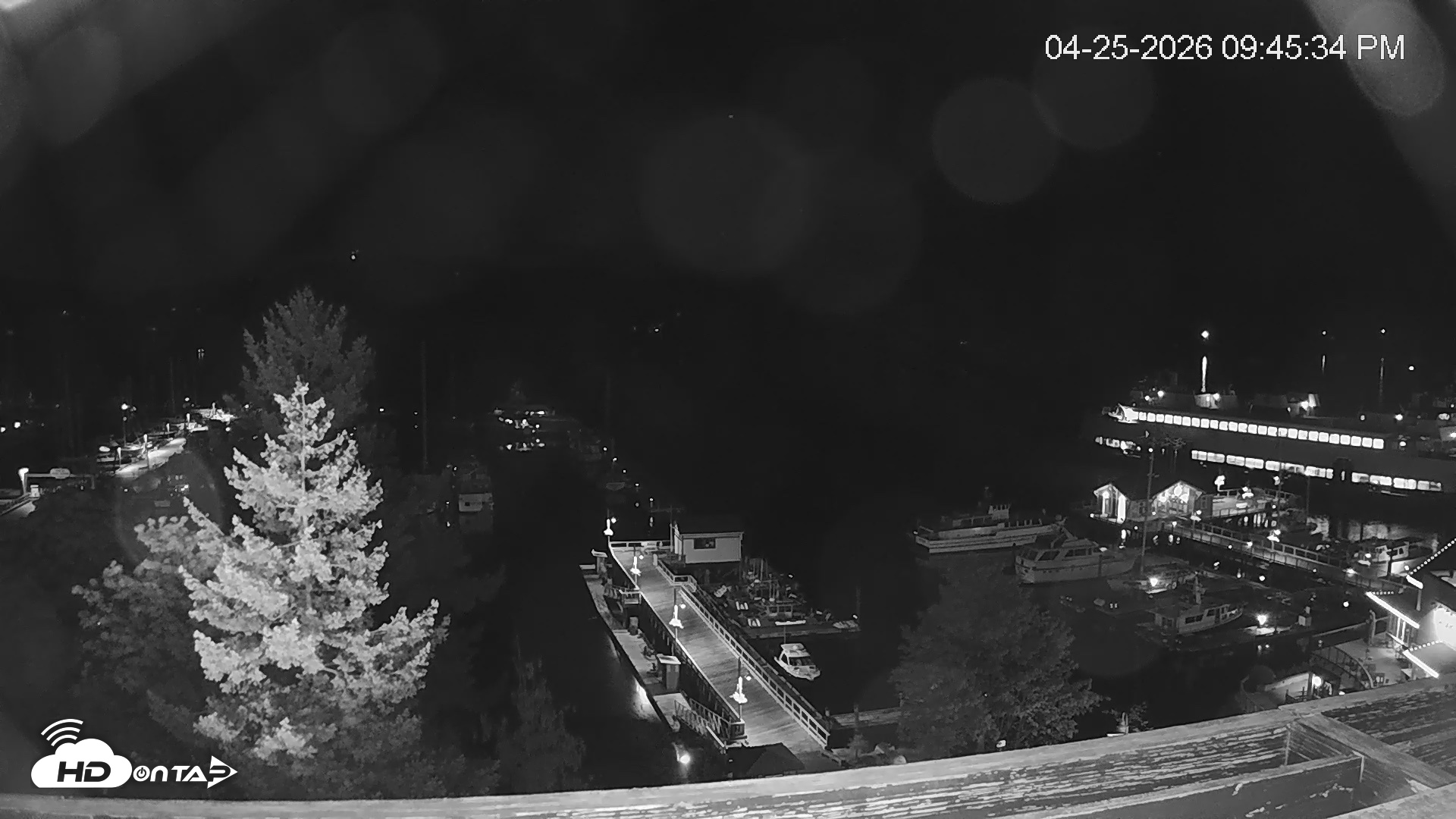 Snapshot of Friday Harbor - San Juan Island Live Webcam taken Apr 25, 2026, 9:46pm PDT