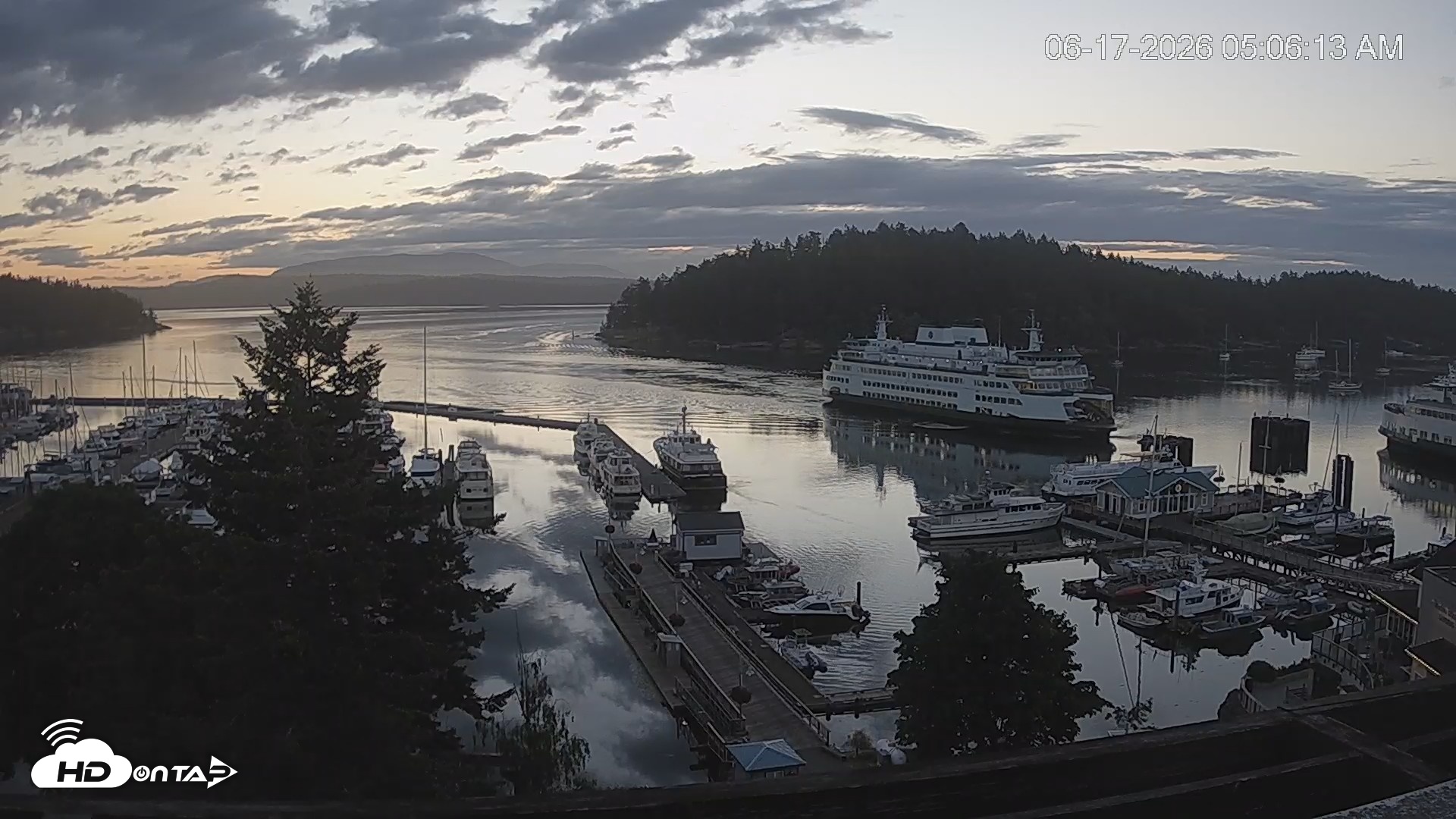 Snapshot of Friday Harbor - San Juan Island Live Webcam taken Jun 17, 2026, 5:07am PDT