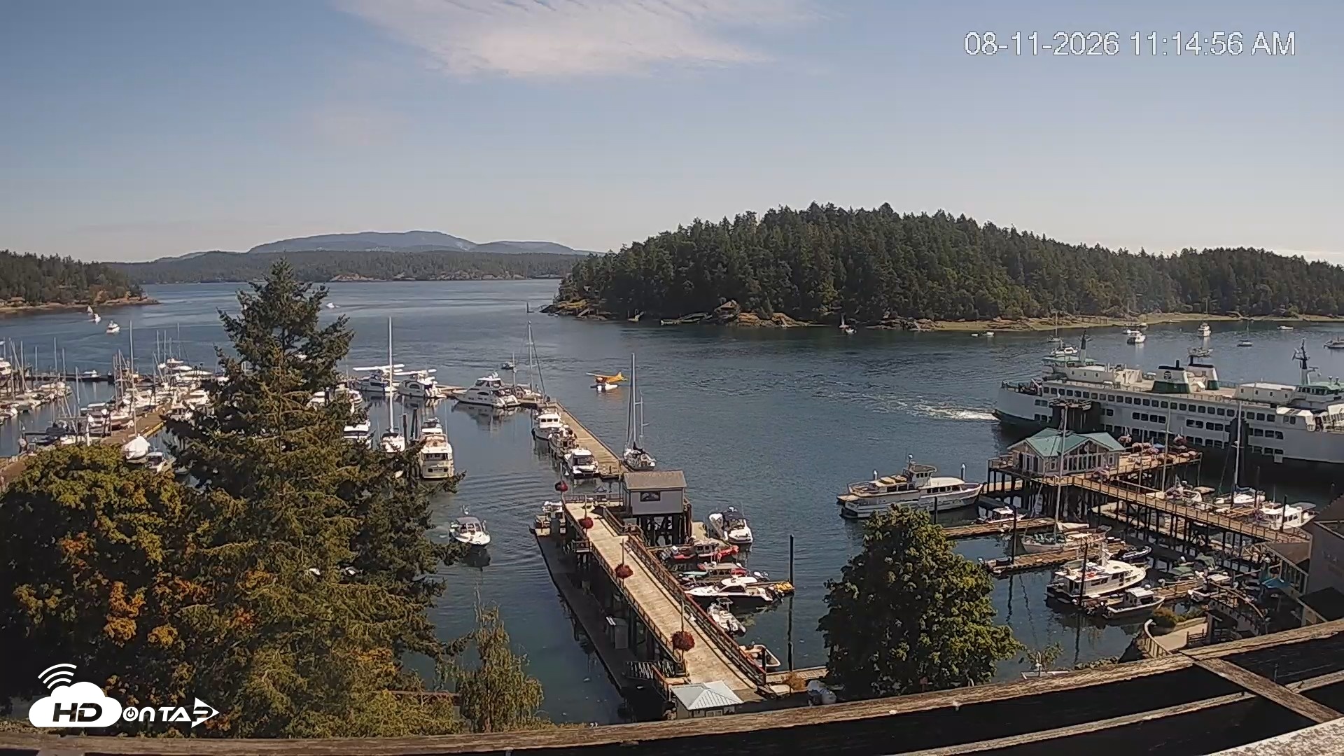 Snapshot of Friday Harbor - San Juan Island Live Webcam taken Aug 11, 2026, 11:15am PDT