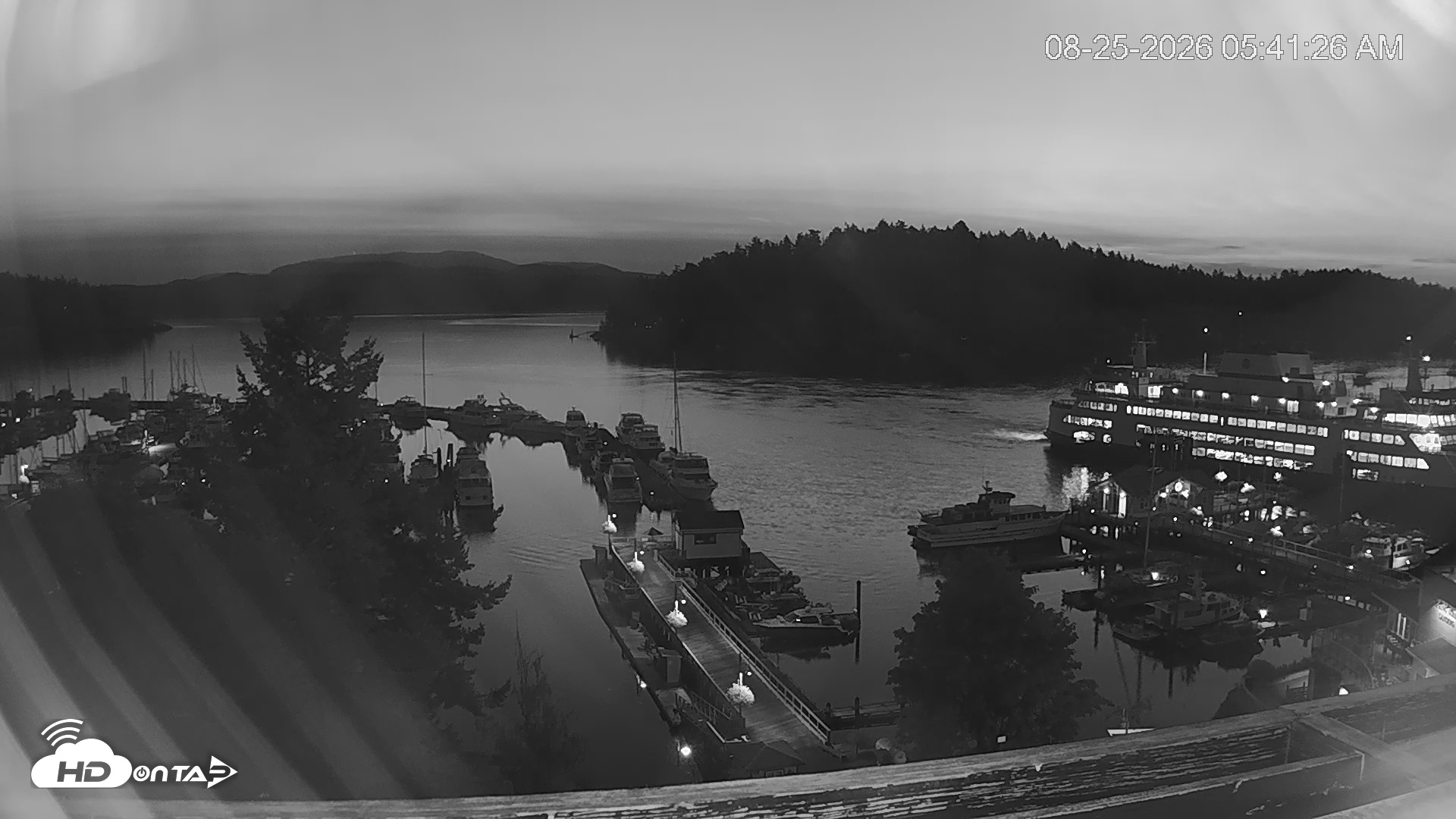 Snapshot of Friday Harbor - San Juan Island Live Webcam taken Aug 25, 2026, 5:42am PDT
