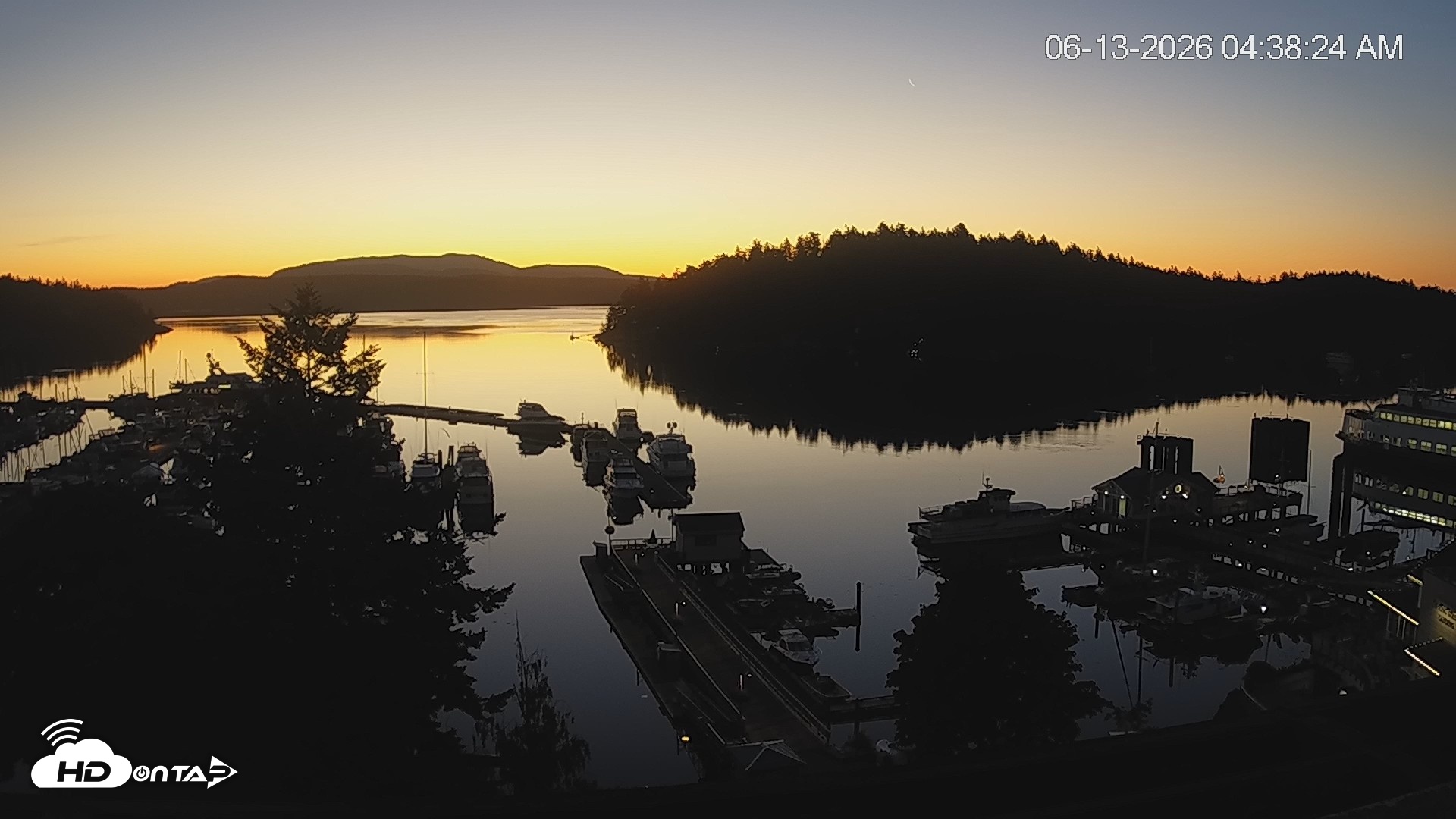 Snapshot of Friday Harbor - San Juan Island Live Webcam taken Jun 13, 2026, 4:39am PDT