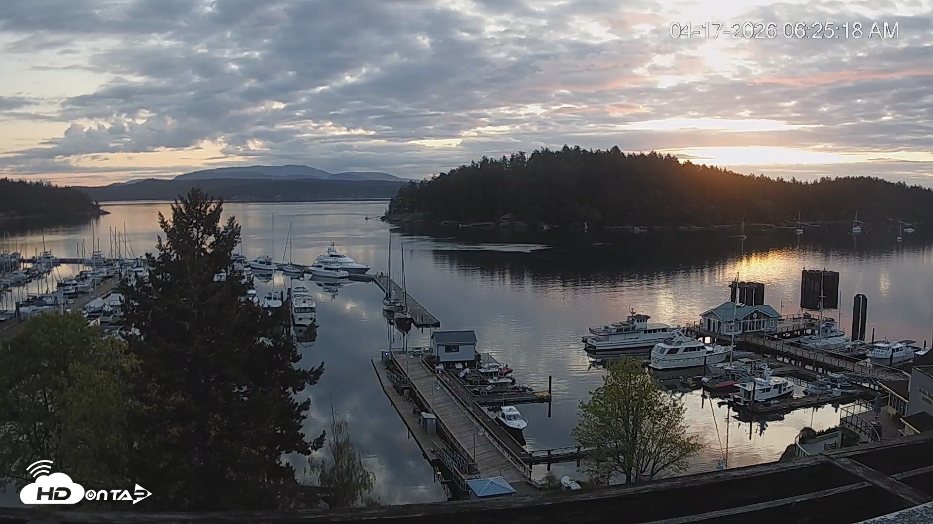 Snapshot of Friday Harbor - San Juan Island Live Webcam taken Apr 17, 2026, 6:25am PDT