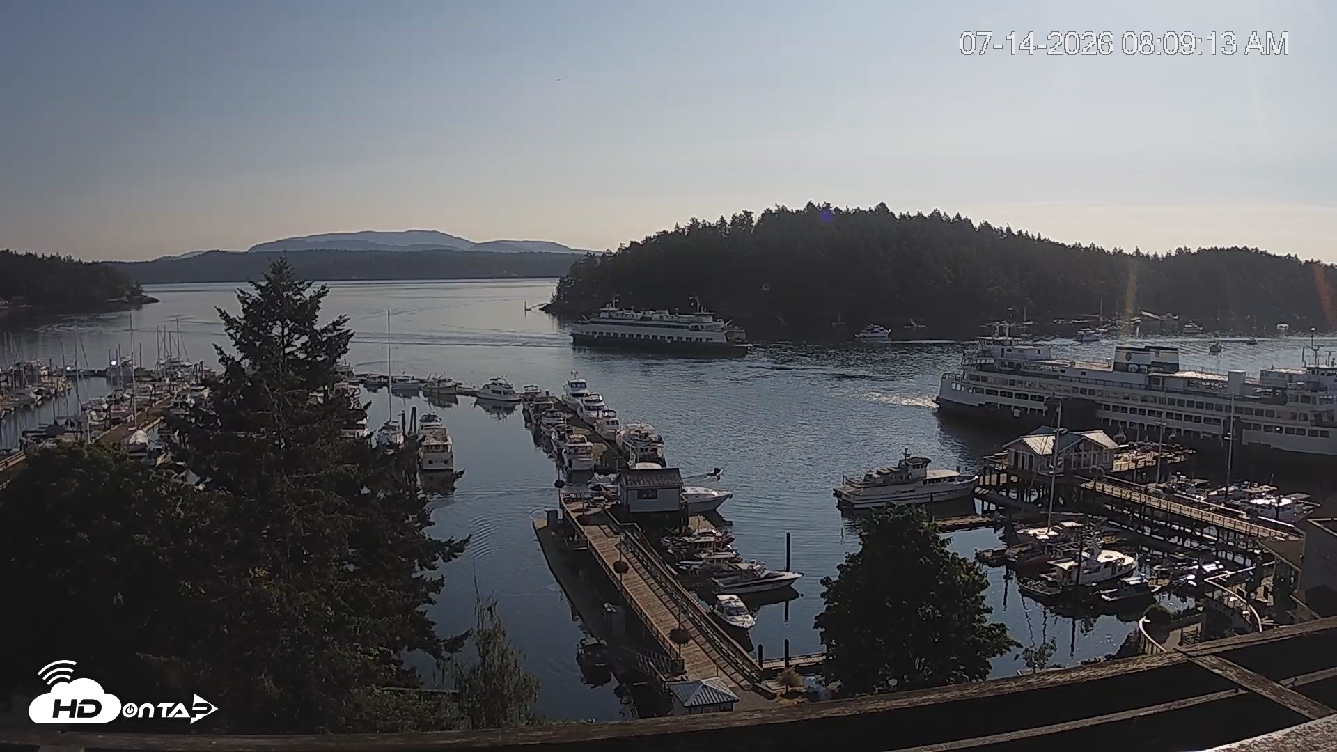 Snapshot of Friday Harbor - San Juan Island Live Webcam taken Jul 14, 2026, 8:09am PDT