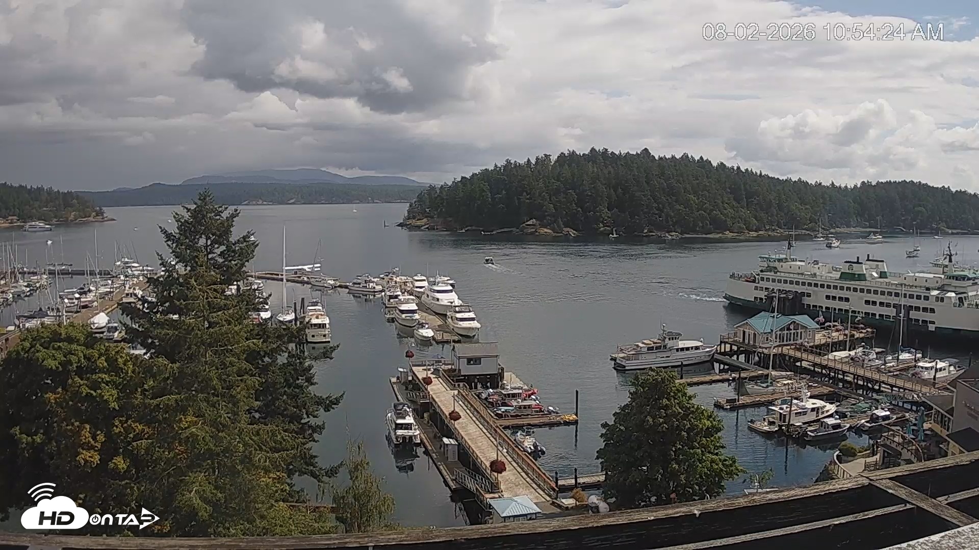 Snapshot of Friday Harbor - San Juan Island Live Webcam taken Aug 2, 2026, 10:55am PDT
