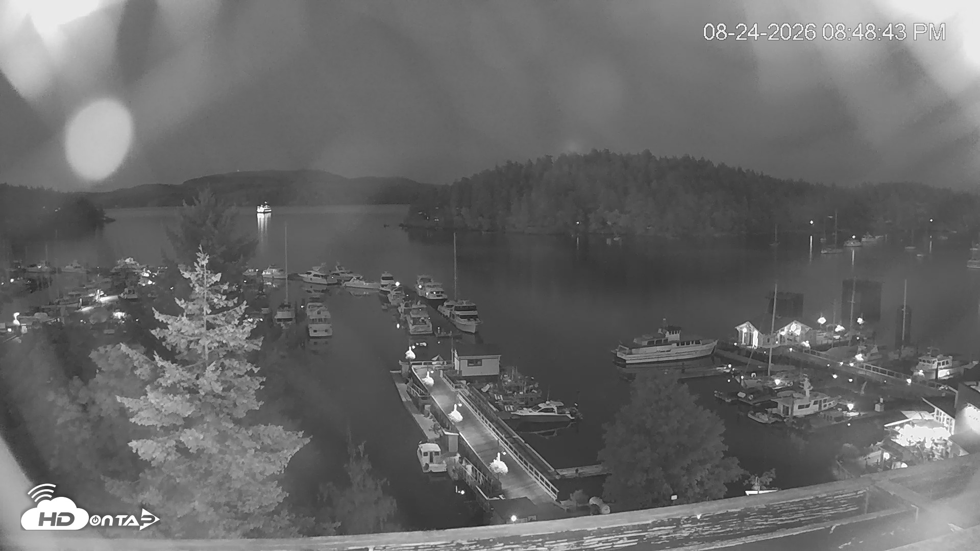 Snapshot of Friday Harbor - San Juan Island Live Webcam taken Aug 24, 2026, 8:49pm PDT