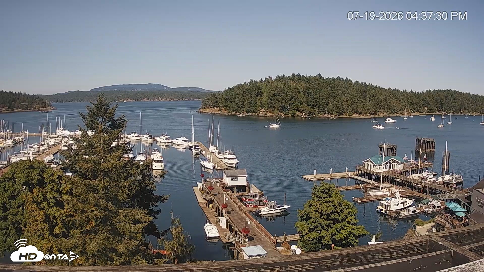 Snapshot of Friday Harbor - San Juan Island Live Webcam taken Jul 19, 2026, 4:38pm PDT
