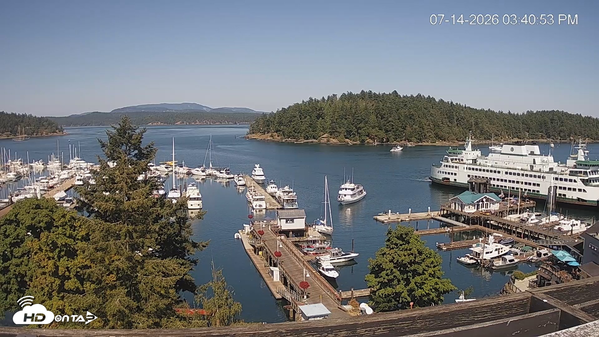 Snapshot of Friday Harbor - San Juan Island Live Webcam taken Jul 14, 2026, 3:41pm PDT