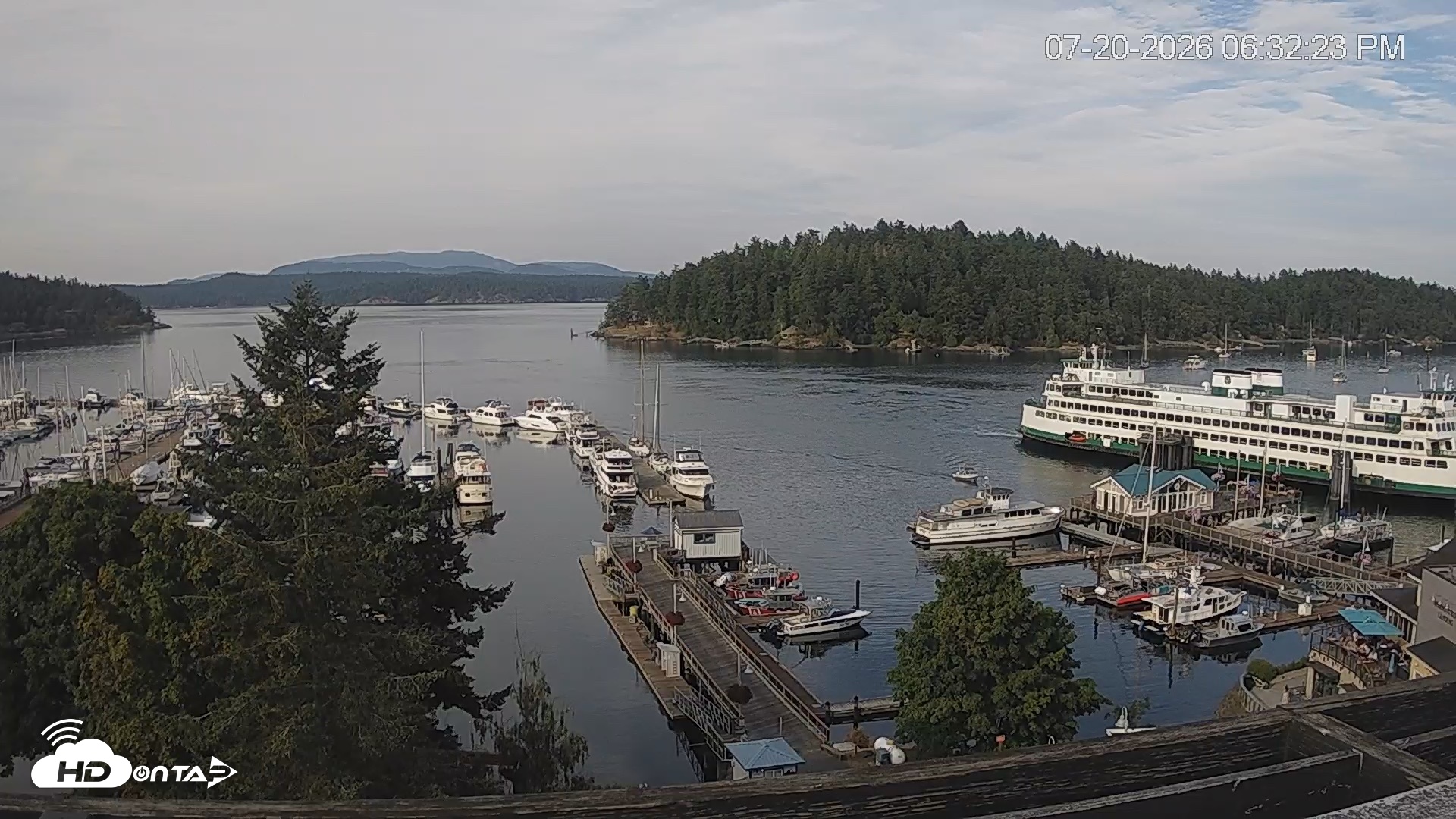 Snapshot of Friday Harbor - San Juan Island Live Webcam taken Jul 20, 2026, 6:33pm PDT