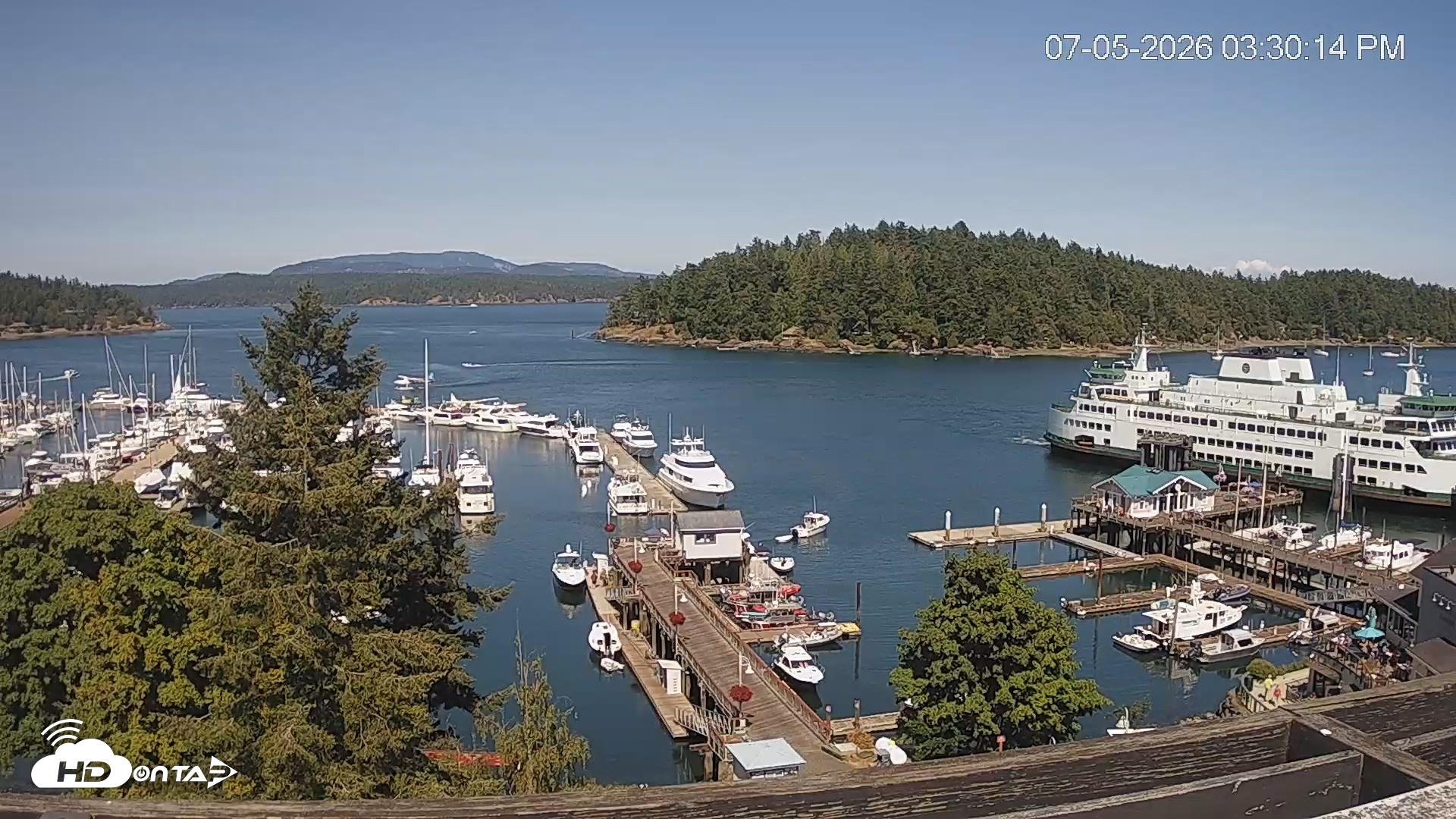 Snapshot of Friday Harbor - San Juan Island Live Webcam taken Jul 5, 2026, 3:31pm PDT