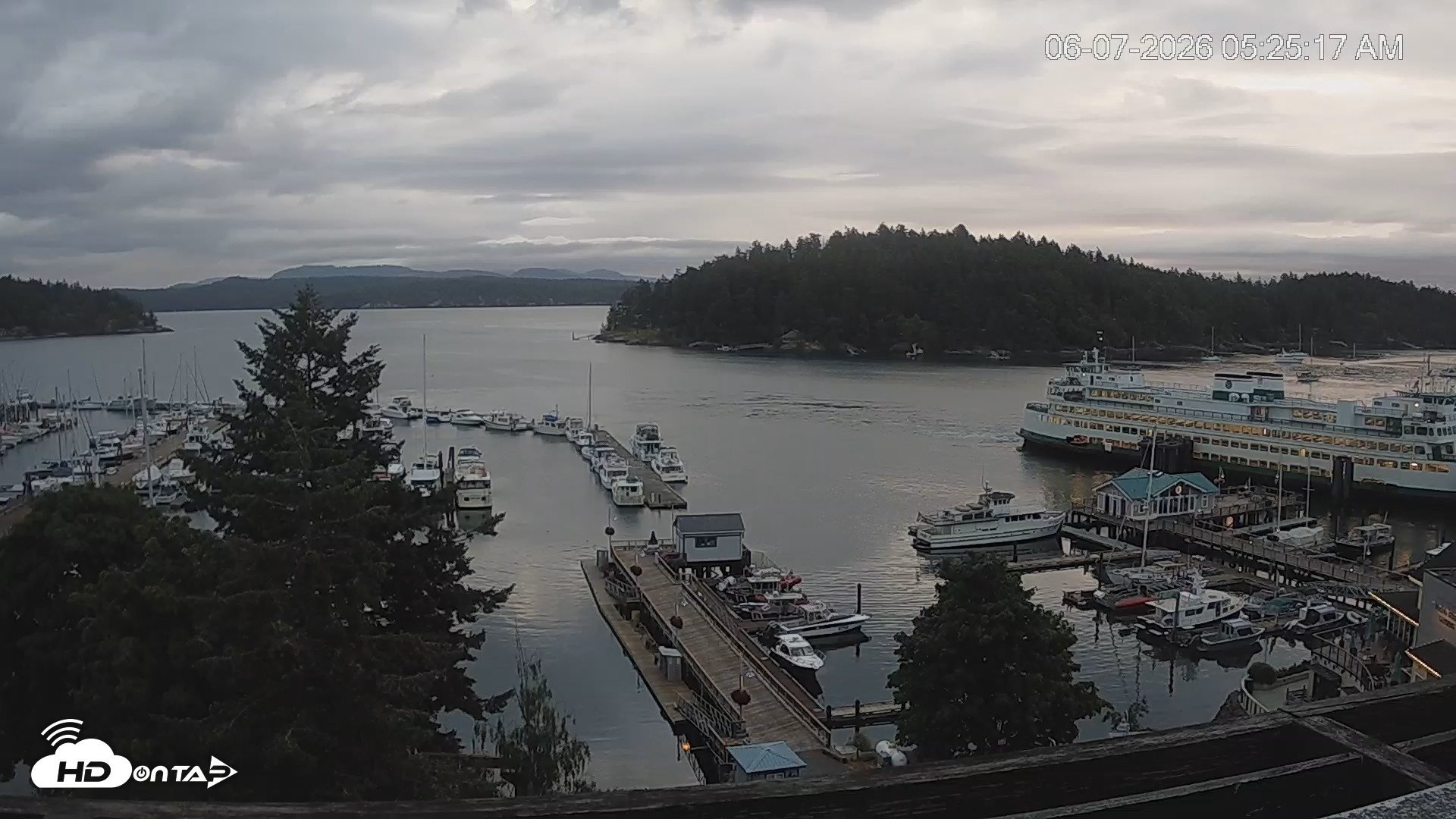 Snapshot of Friday Harbor - San Juan Island Live Webcam taken Jun 7, 2026, 5:26am PDT