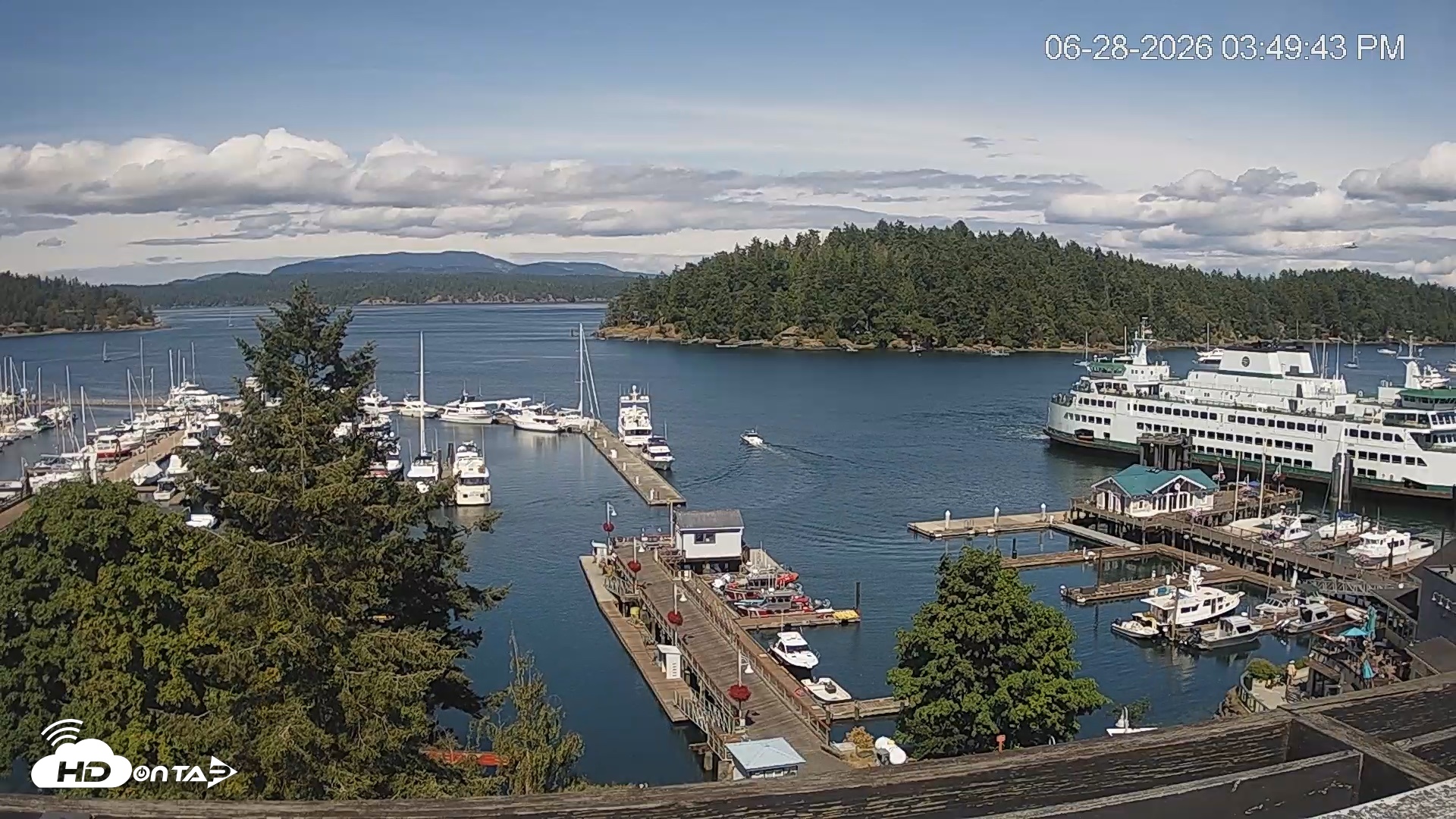 Snapshot of Friday Harbor - San Juan Island Live Webcam taken Jun 28, 2026, 3:50pm PDT
