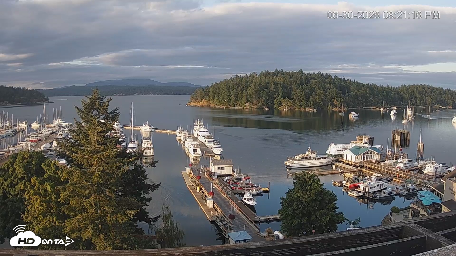 Snapshot of Friday Harbor - San Juan Island Live Webcam taken Jun 30, 2026, 8:22pm PDT