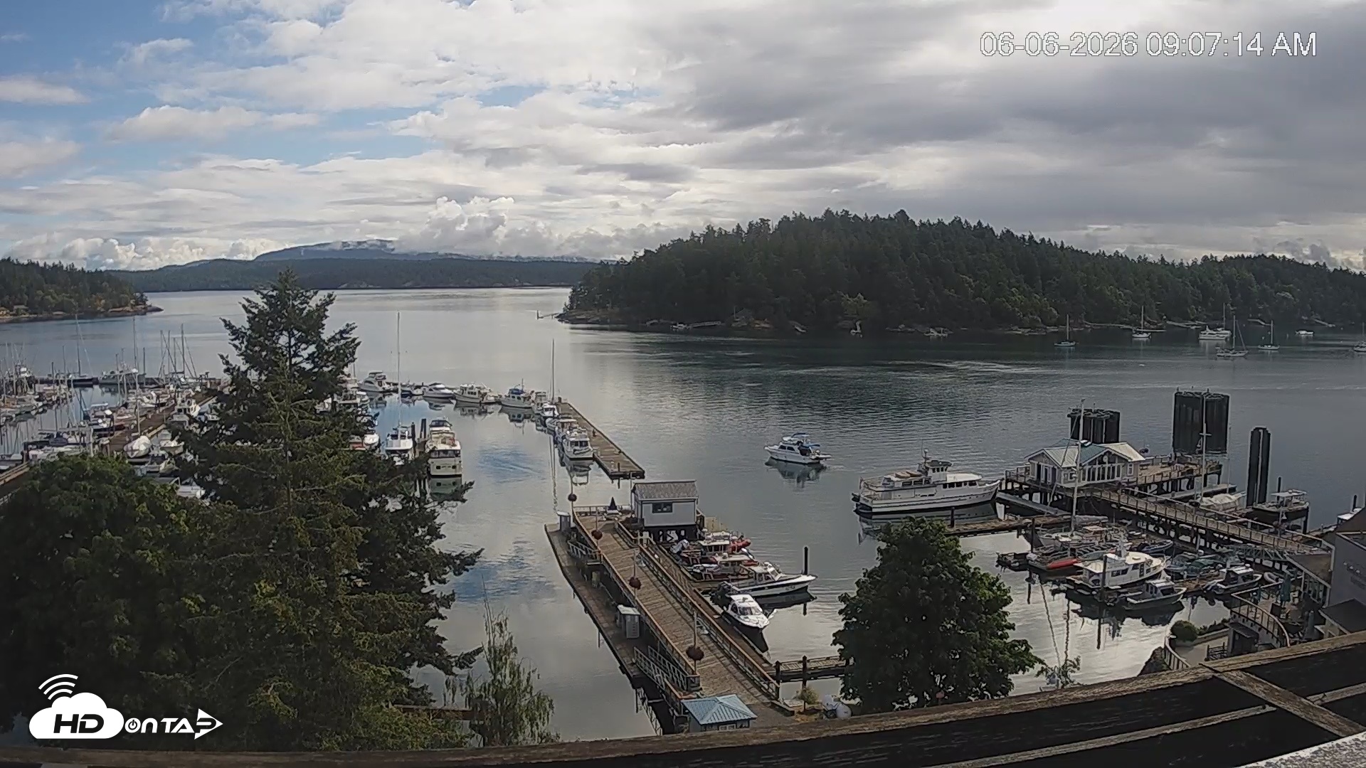 Snapshot of Friday Harbor - San Juan Island Live Webcam taken Jun 6, 2026, 9:08am PDT