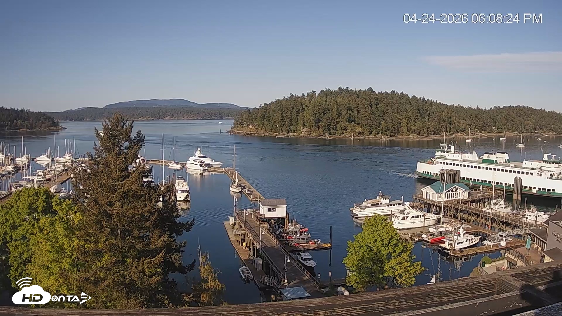 Snapshot of Friday Harbor - San Juan Island Live Webcam taken Apr 24, 2026, 6:09pm PDT