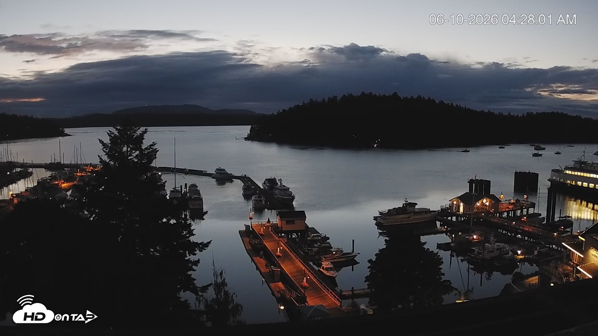 Snapshot of Friday Harbor - San Juan Island Live Webcam taken Jun 10, 2026, 4:28am PDT