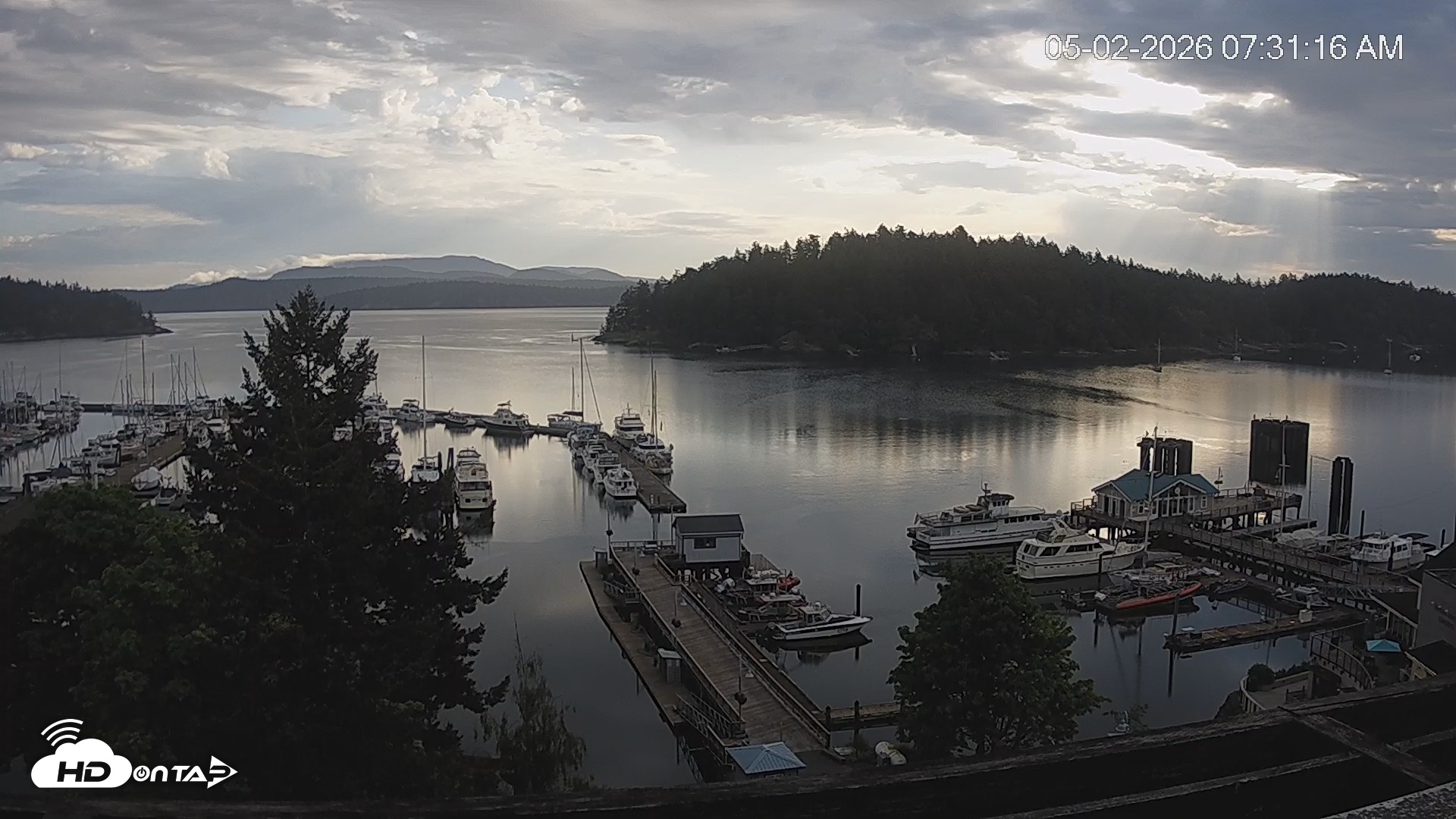 Snapshot of Friday Harbor - San Juan Island Live Webcam taken May 2, 2026, 7:31am PDT