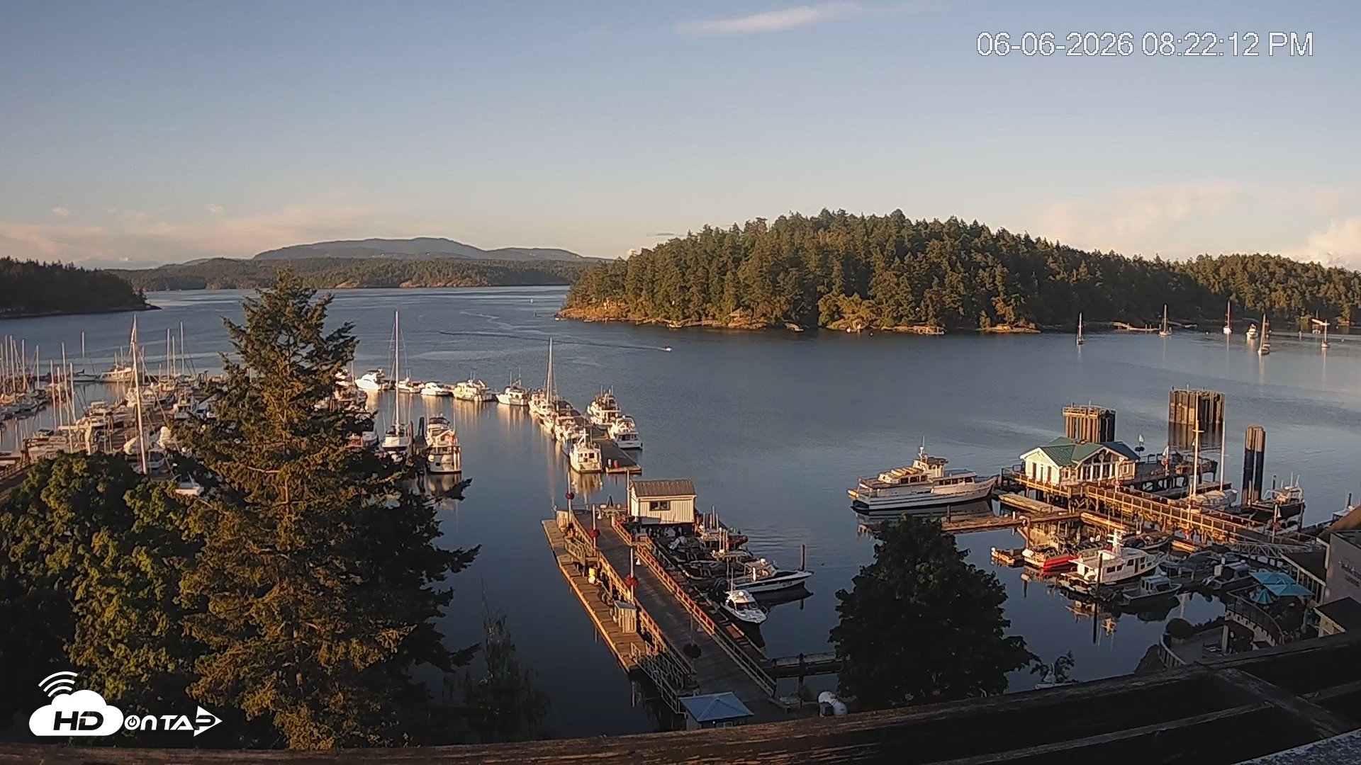 Snapshot of Friday Harbor - San Juan Island Live Webcam taken Jun 6, 2026, 8:22pm PDT