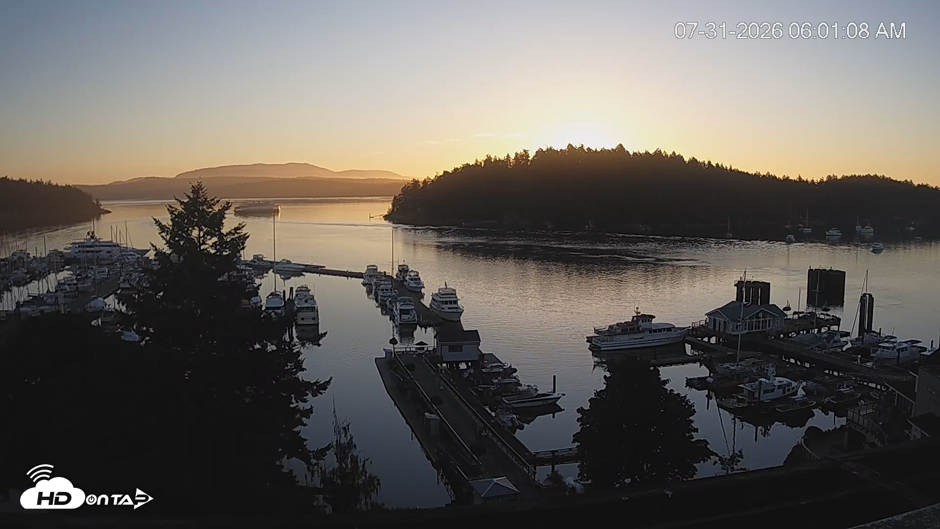 Snapshot of Friday Harbor - San Juan Island Live Webcam taken Jul 31, 2026, 6:01am PDT