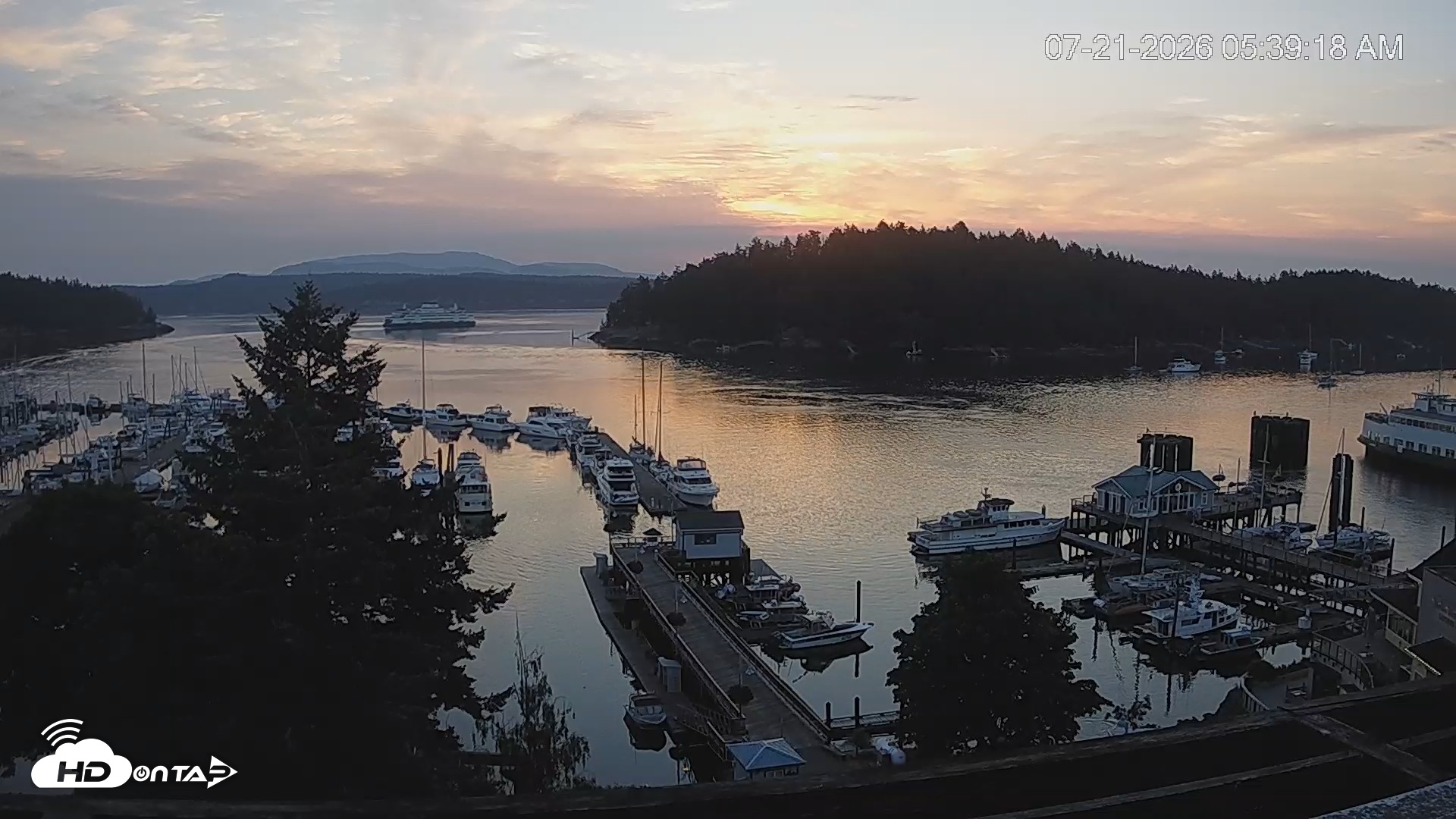 Snapshot of Friday Harbor - San Juan Island Live Webcam taken Jul 21, 2026, 5:40am PDT