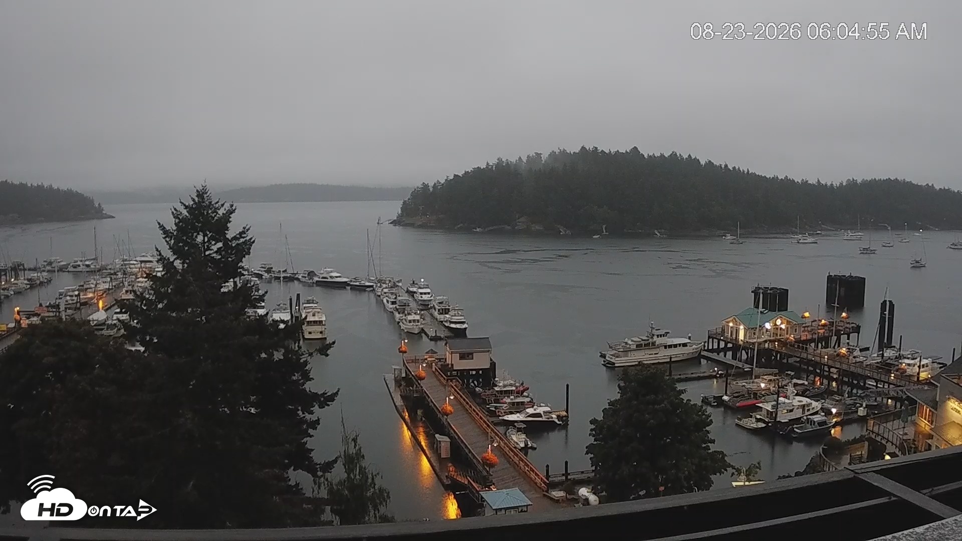 Snapshot of Friday Harbor - San Juan Island Live Webcam taken Aug 23, 2026, 6:05am PDT