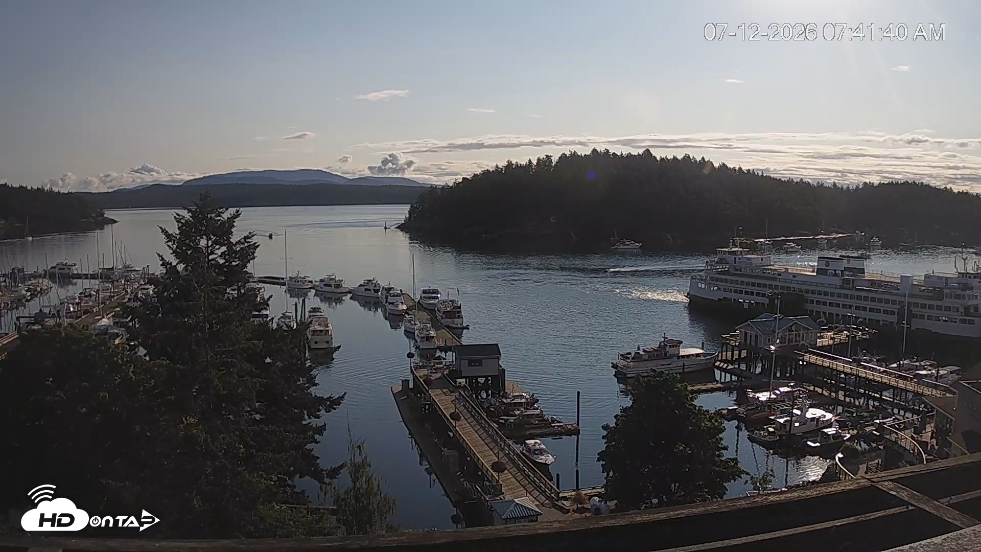 Snapshot of Friday Harbor - San Juan Island Live Webcam taken Jul 12, 2026, 7:42am PDT
