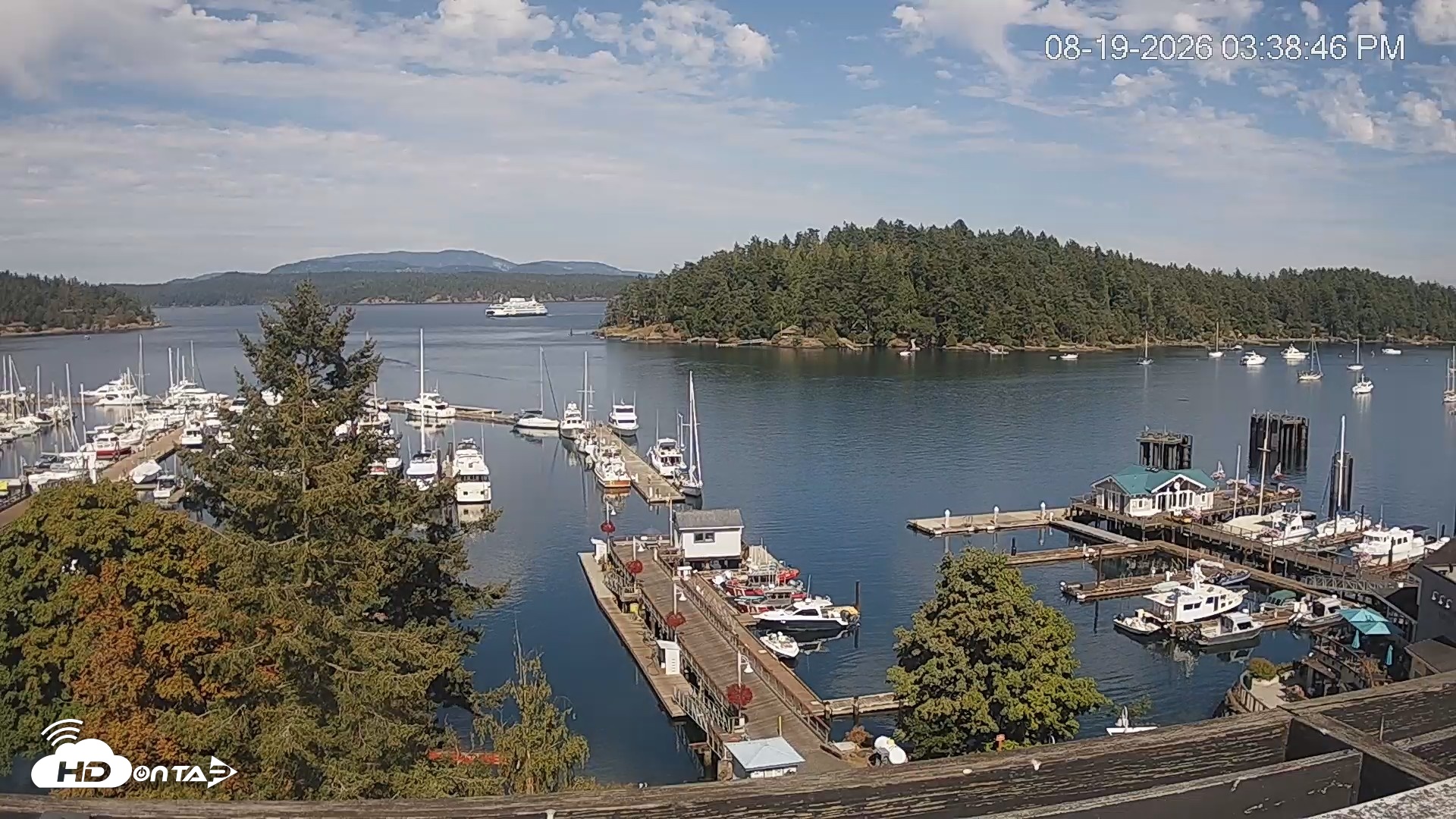 Snapshot of Friday Harbor - San Juan Island Live Webcam taken Aug 19, 2026, 3:39pm PDT