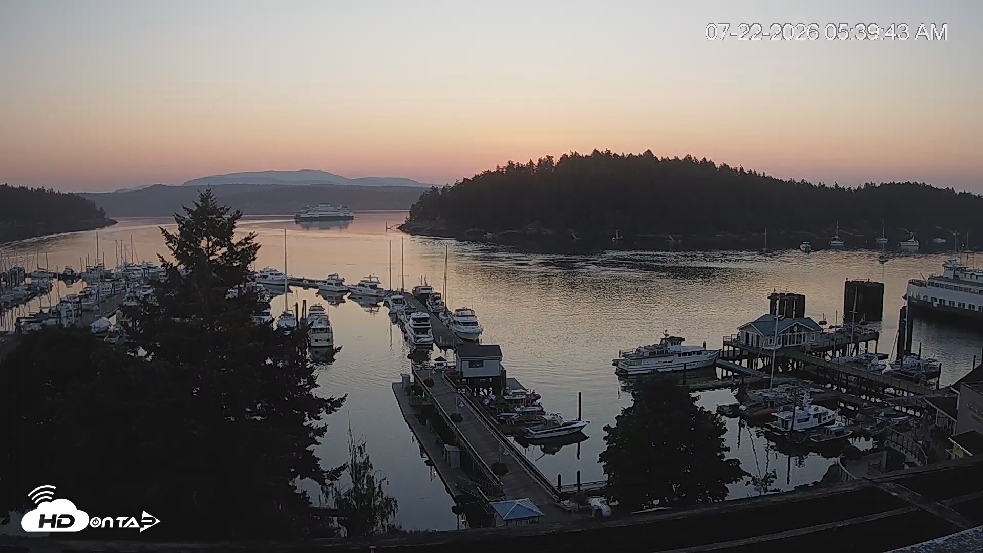 Snapshot of Friday Harbor - San Juan Island Live Webcam taken Jul 22, 2026, 5:41am PDT