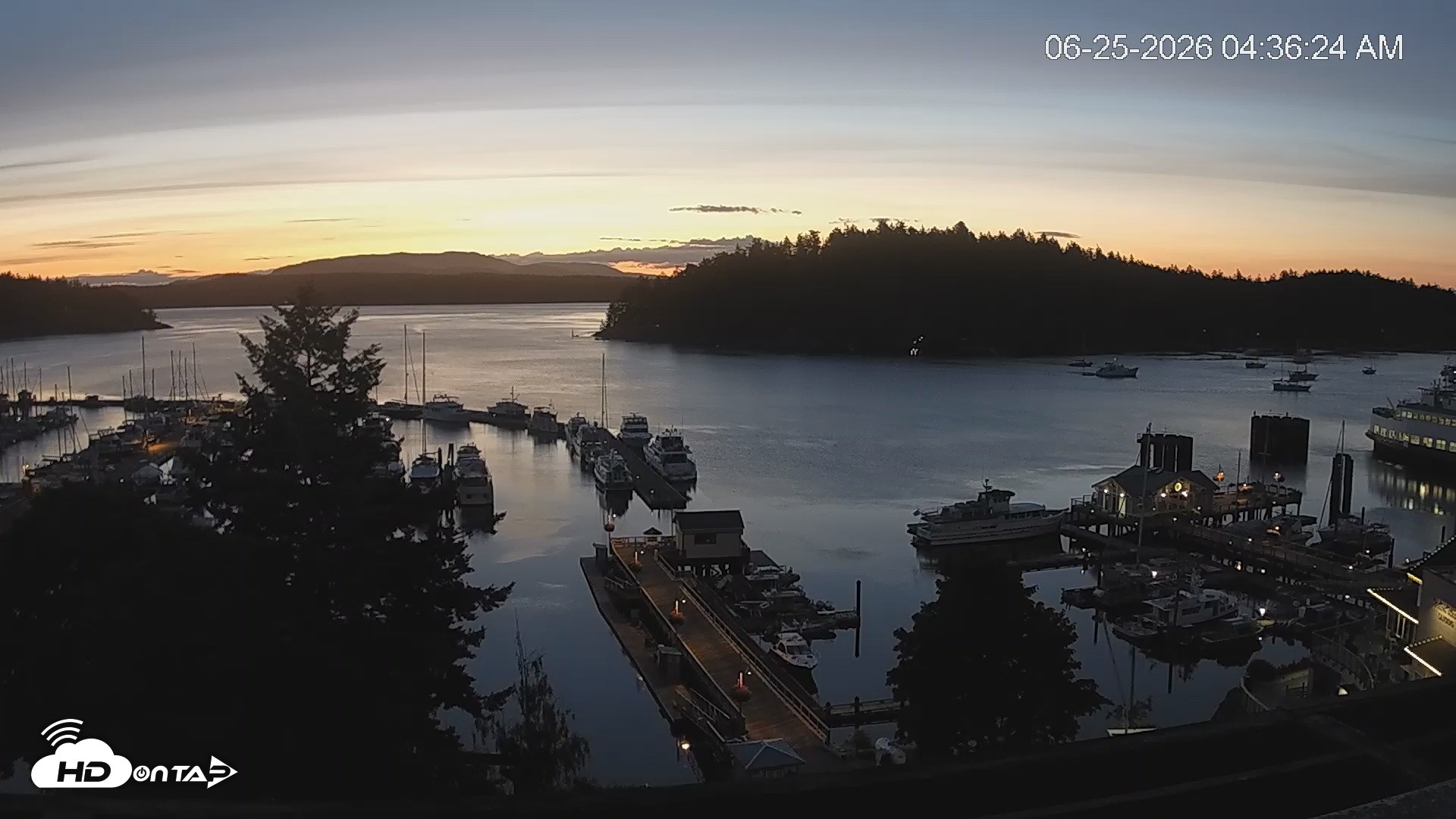 Snapshot of Friday Harbor - San Juan Island Live Webcam taken Jun 25, 2026, 4:37am PDT