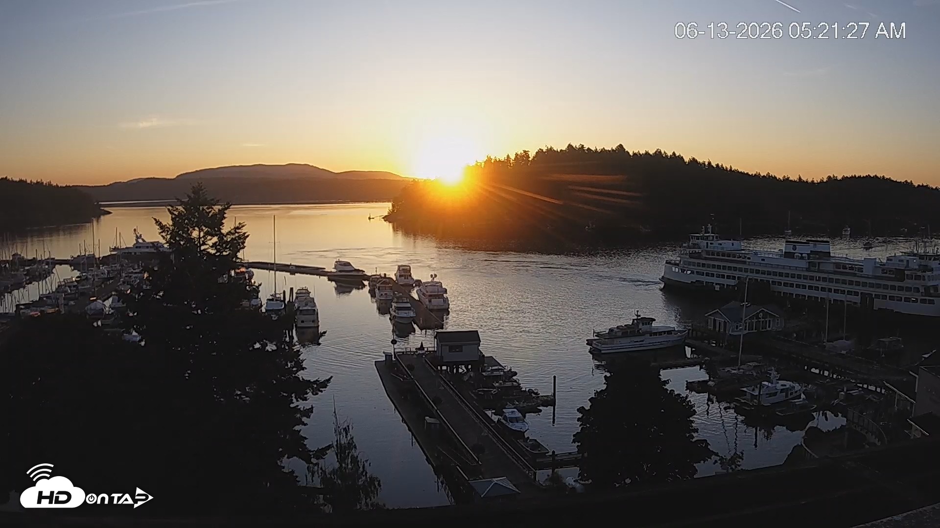 Snapshot of Friday Harbor - San Juan Island Live Webcam taken Jun 13, 2026, 5:22am PDT