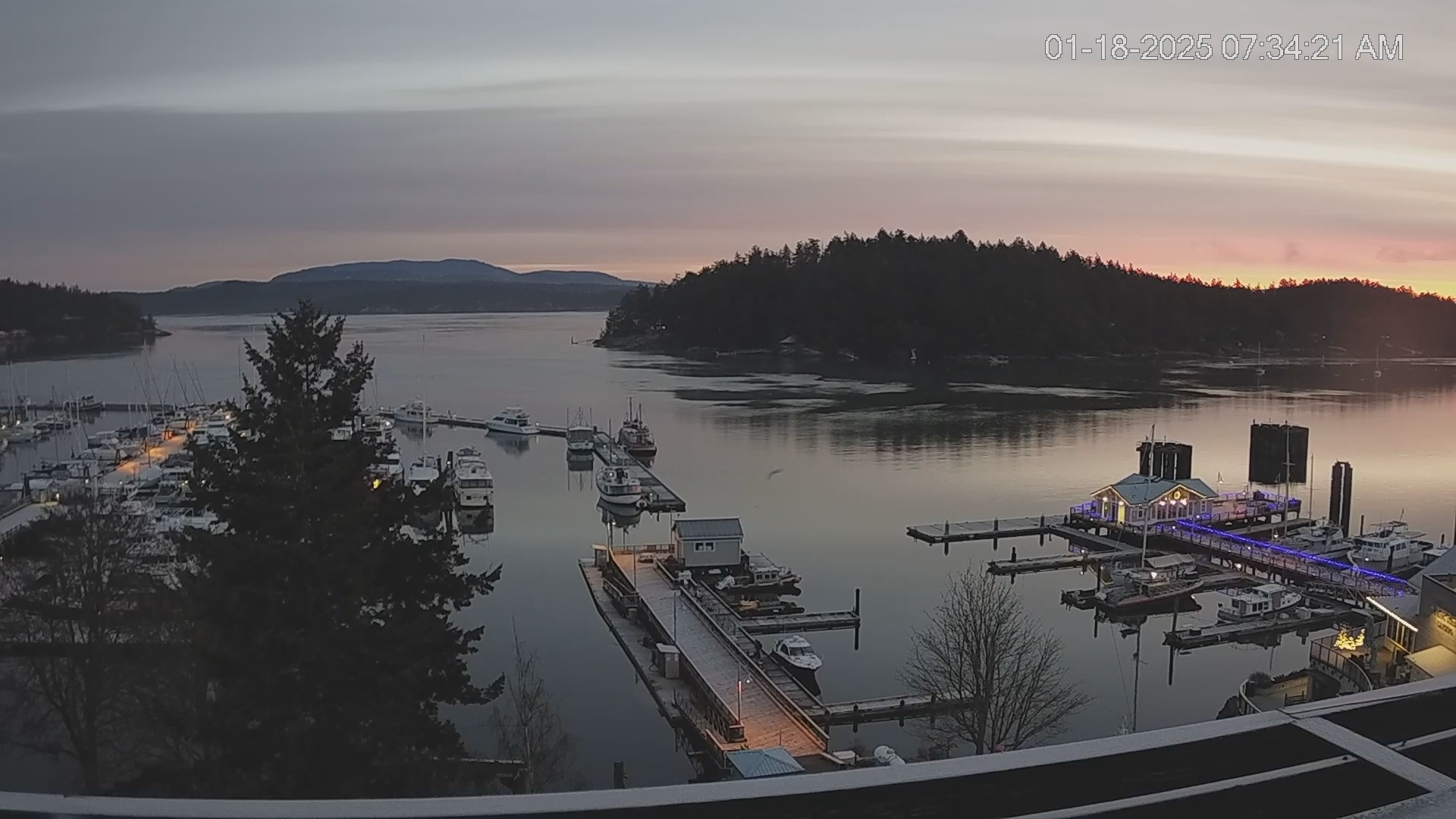Snapshot of Friday Harbor - San Juan Island Live Webcam taken Jan 18, 2025, 7:34am PST