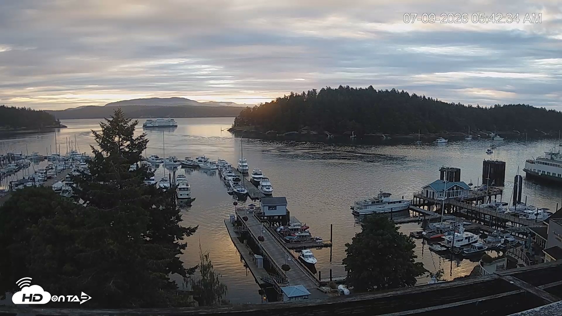 Snapshot of Friday Harbor - San Juan Island Live Webcam taken Jul 9, 2026, 5:43am PDT