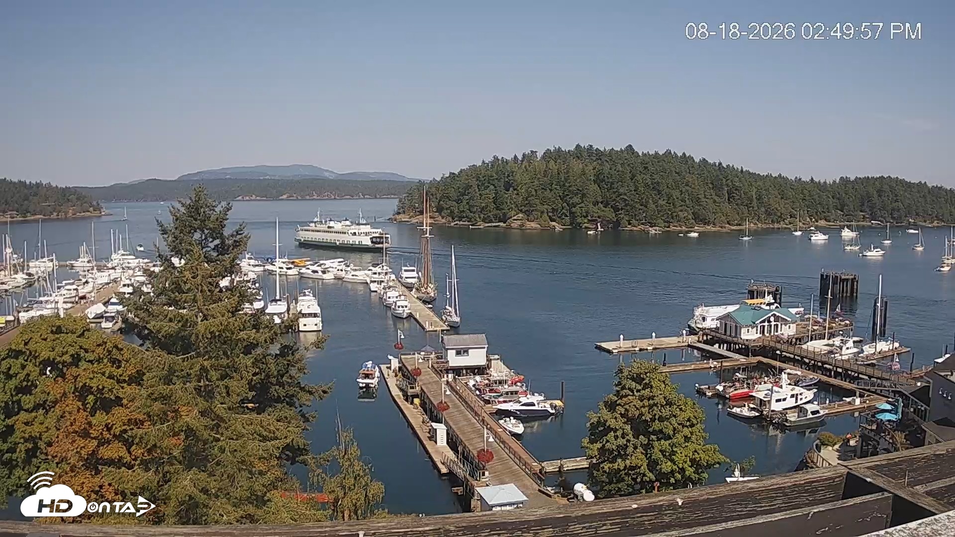 Snapshot of Friday Harbor - San Juan Island Live Webcam taken Aug 18, 2026, 2:50pm PDT