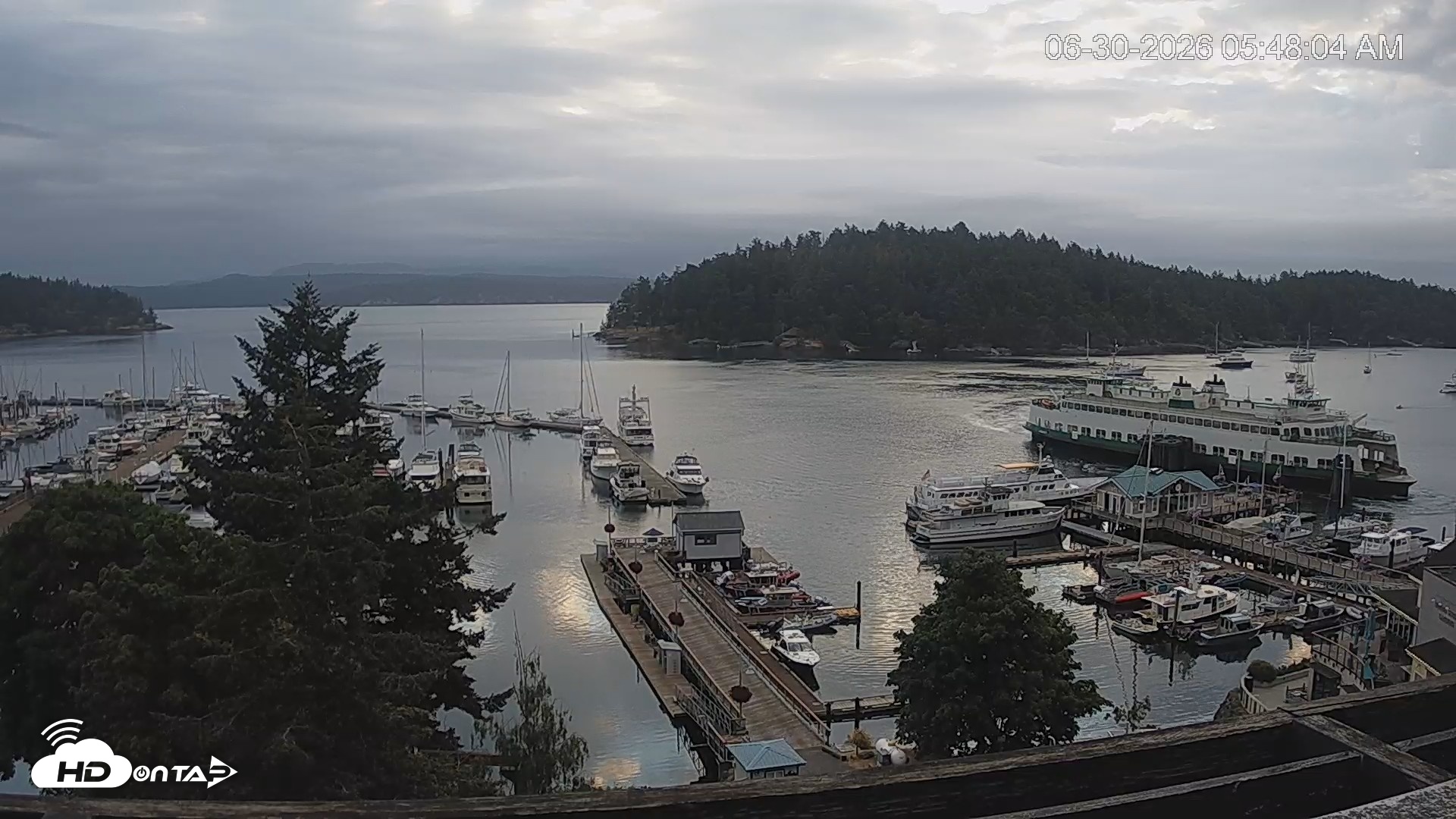 Snapshot of Friday Harbor - San Juan Island Live Webcam taken Jun 30, 2026, 5:48am PDT