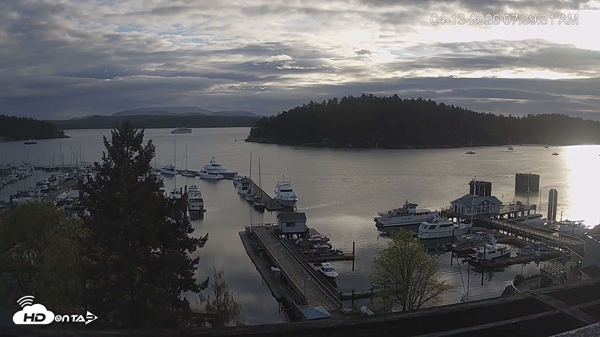 Snapshot of Friday Harbor - San Juan Island Live Webcam taken Apr 13, 2026, 7:40am PDT