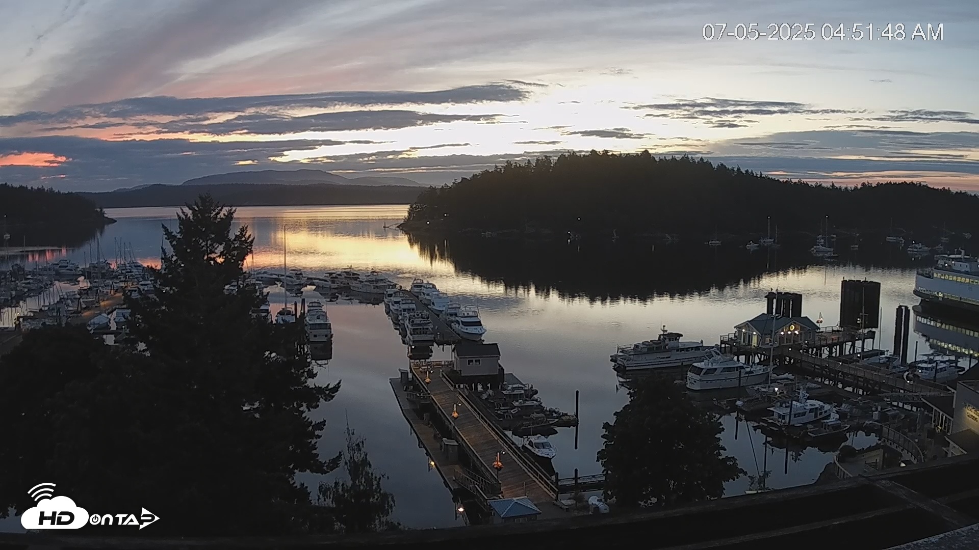 Snapshot of Friday Harbor - San Juan Island Live Webcam taken Jul 5, 2025, 4:52am PDT