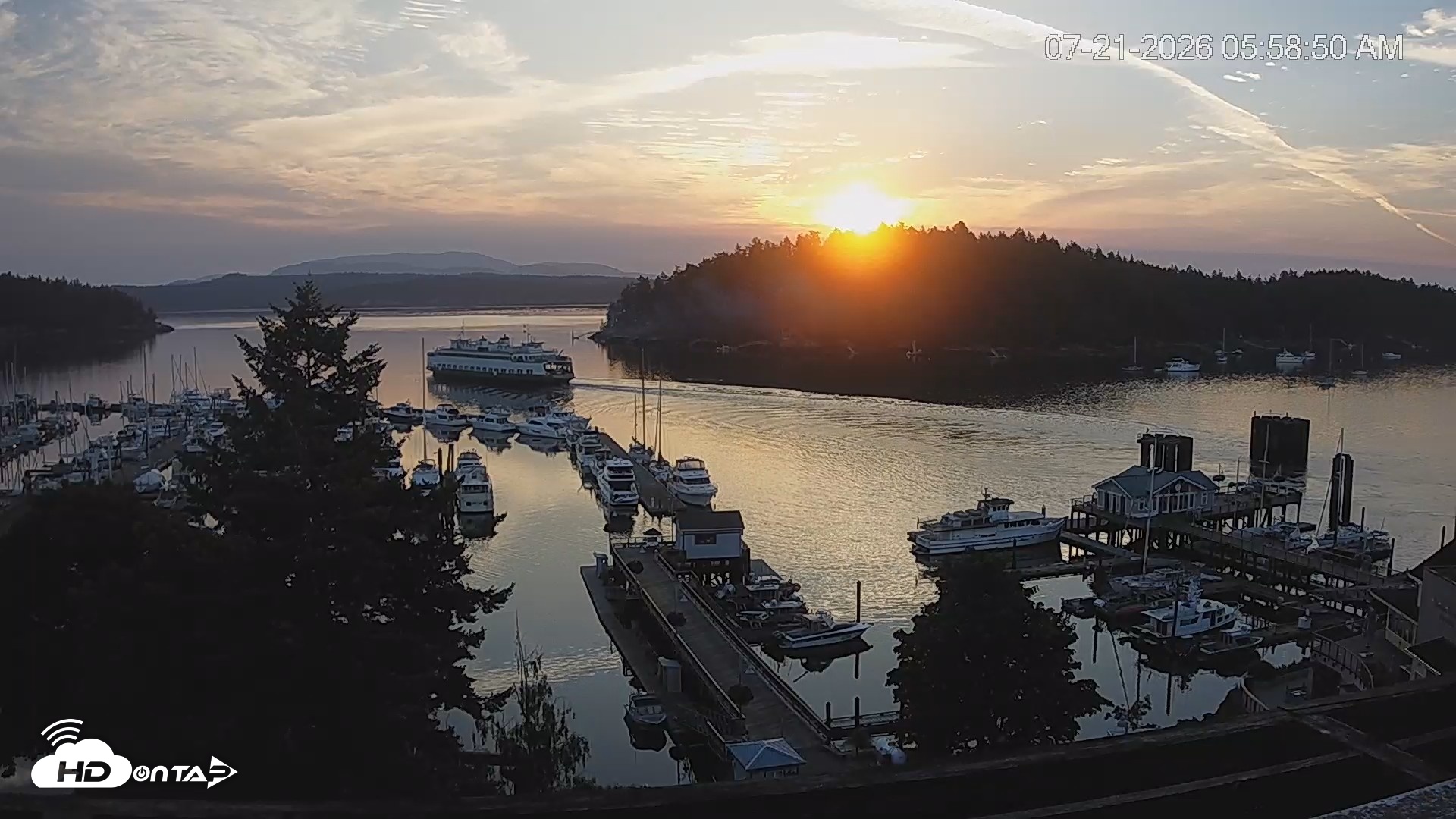 Snapshot of Friday Harbor - San Juan Island Live Webcam taken Jul 21, 2026, 5:59am PDT