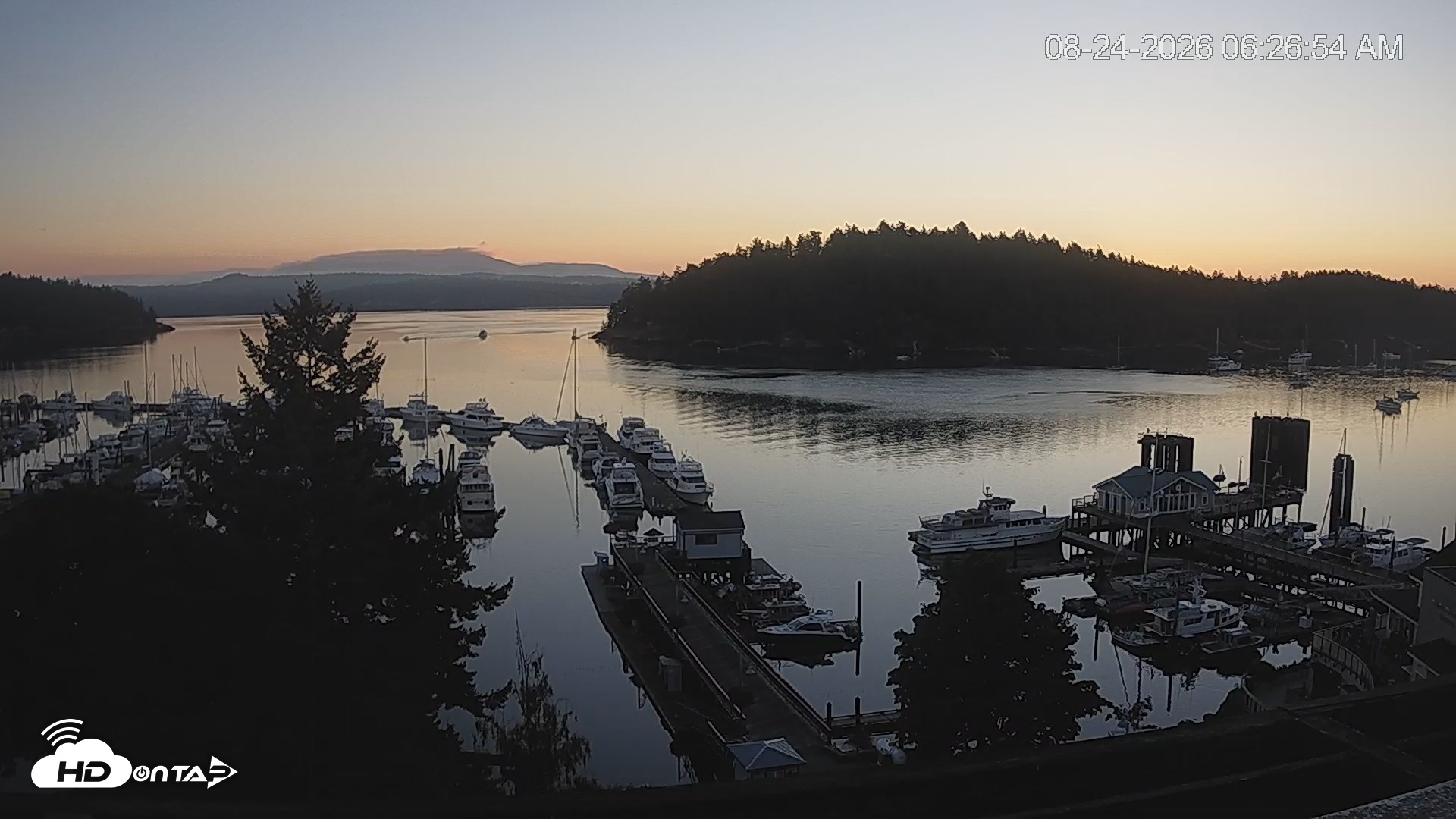 Snapshot of Friday Harbor - San Juan Island Live Webcam taken Aug 24, 2026, 6:27am PDT