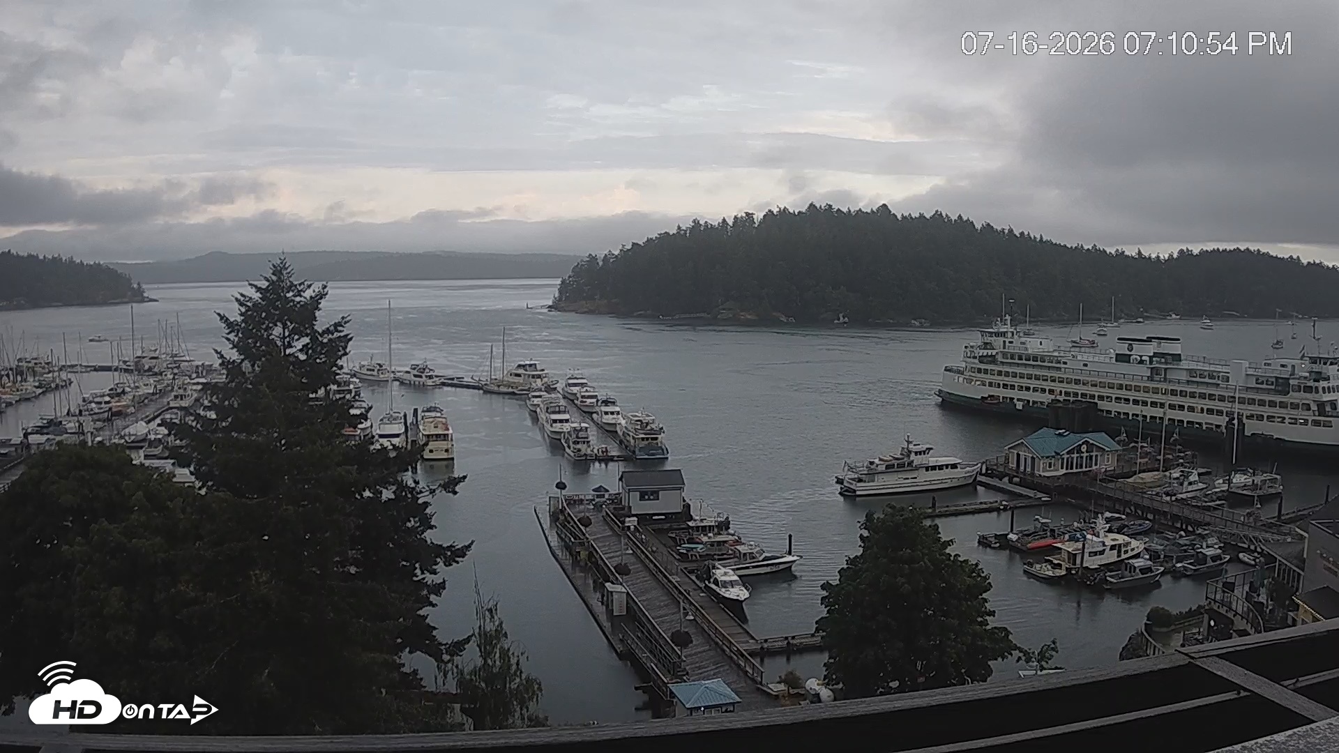 Snapshot of Friday Harbor - San Juan Island Live Webcam taken Jul 16, 2026, 7:11pm PDT