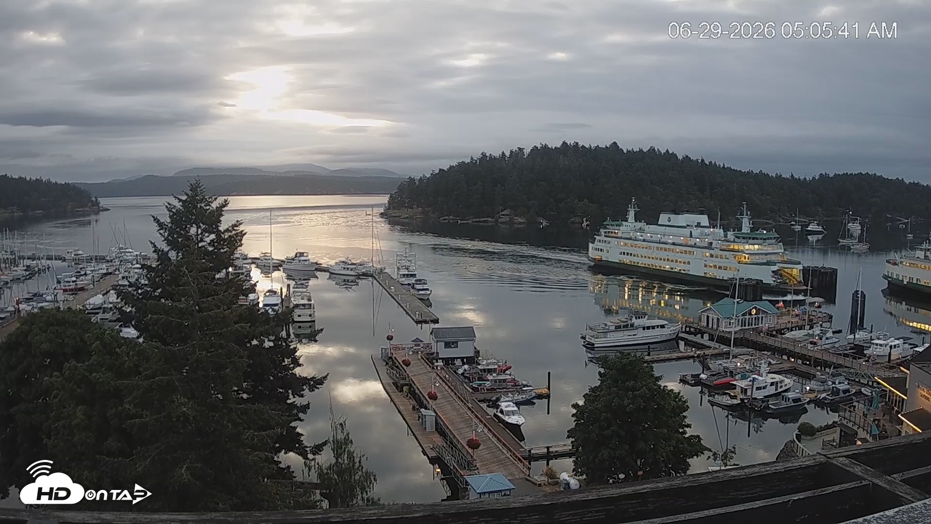 Snapshot of Friday Harbor - San Juan Island Live Webcam taken Jun 29, 2026, 5:06am PDT