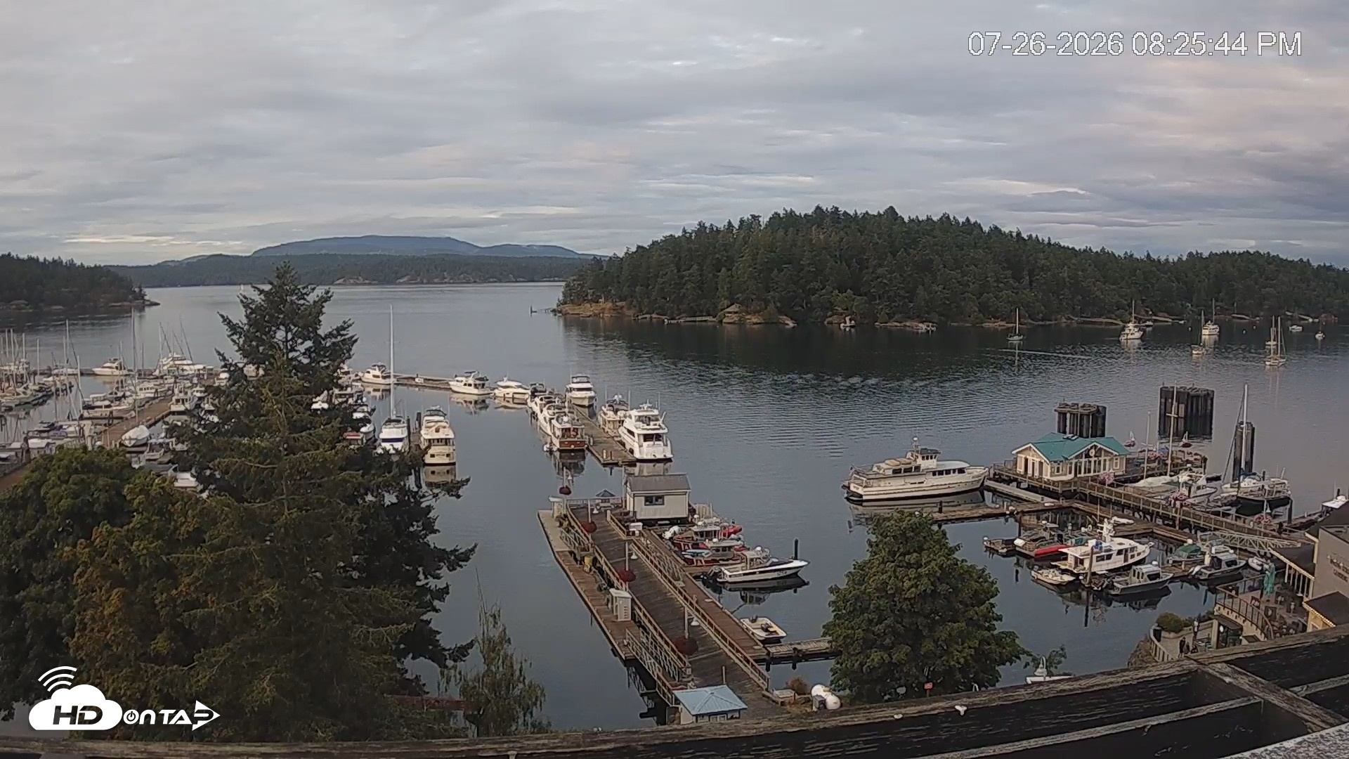 Snapshot of Friday Harbor - San Juan Island Live Webcam taken Jul 26, 2026, 8:26pm PDT