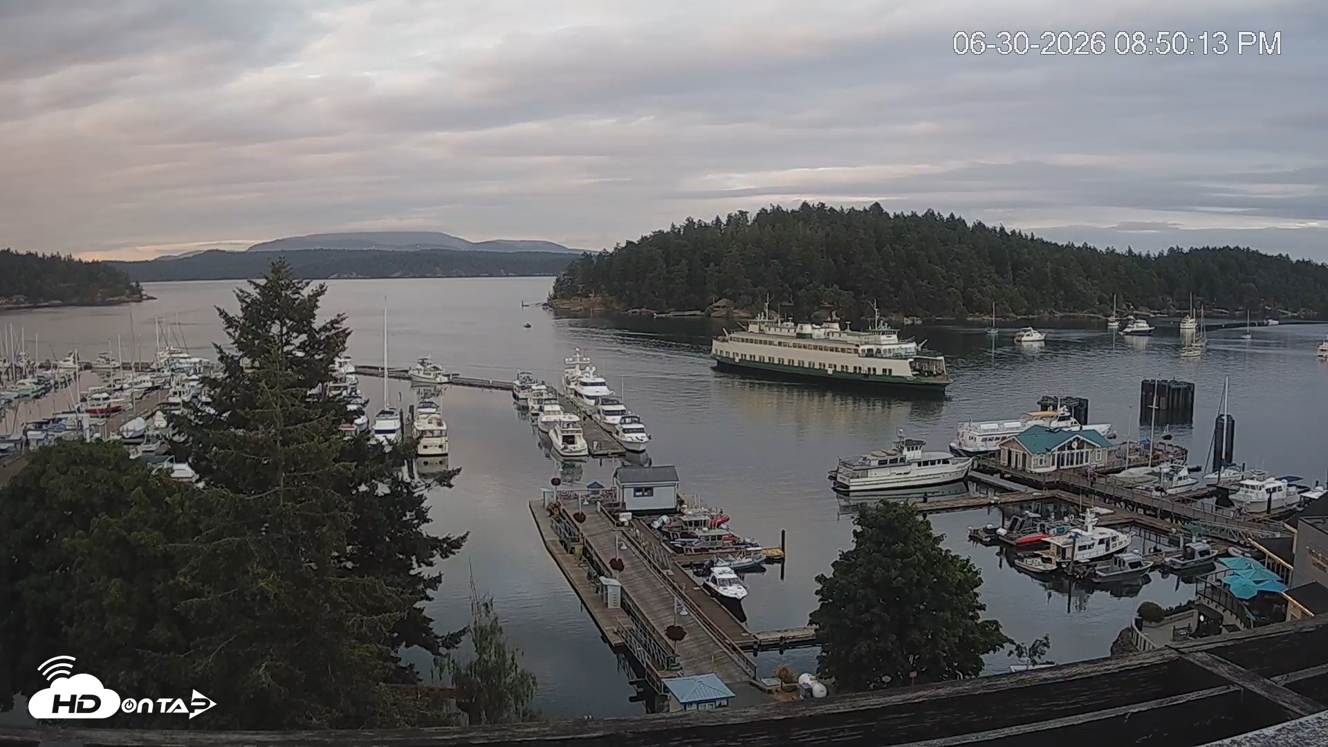Snapshot of Friday Harbor - San Juan Island Live Webcam taken Jun 30, 2026, 8:50pm PDT