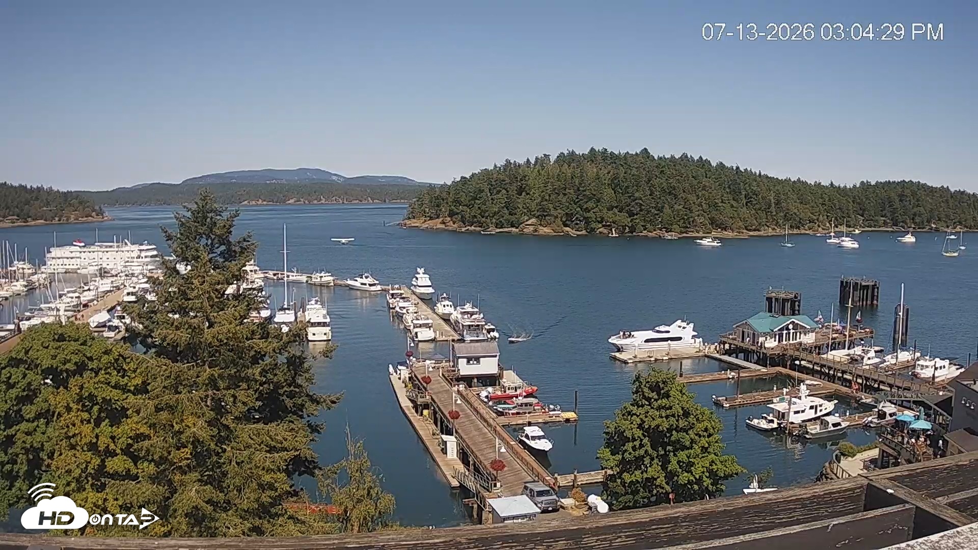 Snapshot of Friday Harbor - San Juan Island Live Webcam taken Jul 13, 2026, 3:05pm PDT