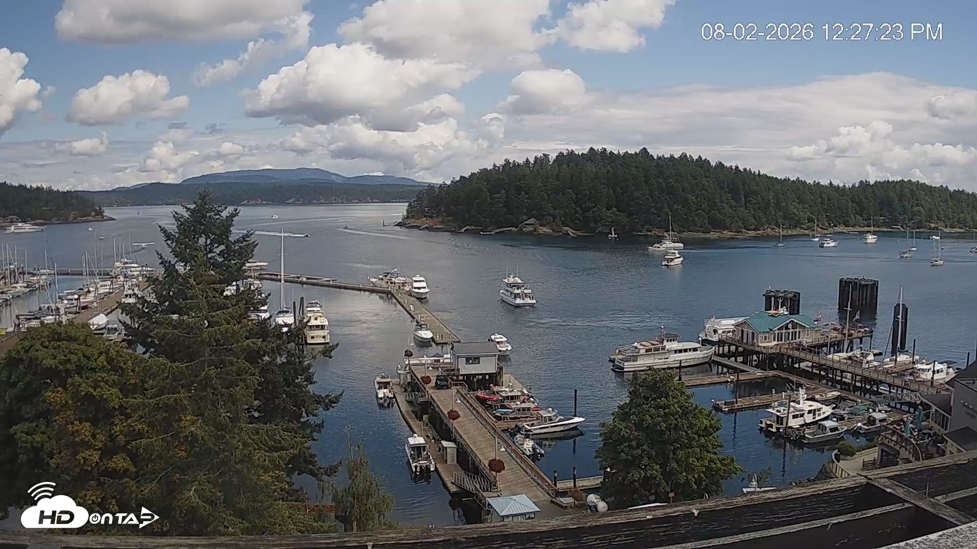 Snapshot of Friday Harbor - San Juan Island Live Webcam taken Aug 2, 2026, 12:28pm PDT