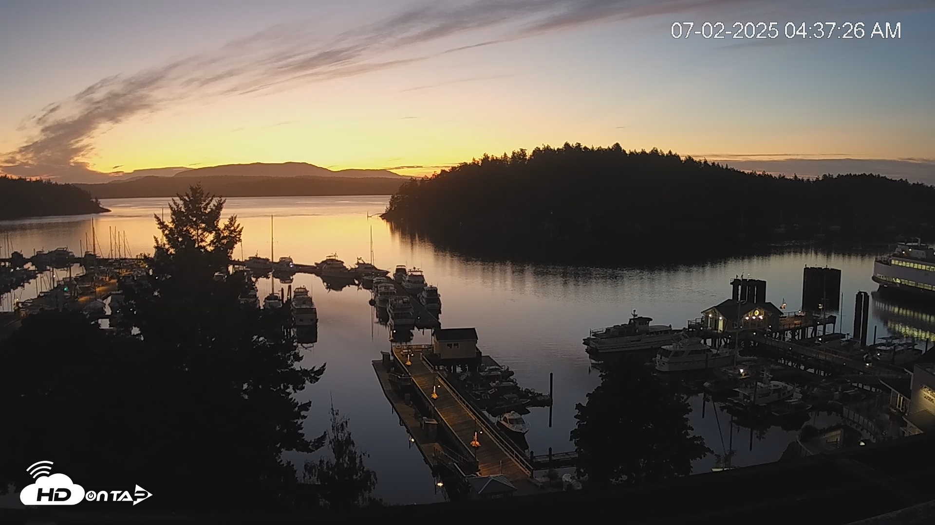 Snapshot of Friday Harbor - San Juan Island Live Webcam taken Jul 2, 2025, 4:37am PDT
