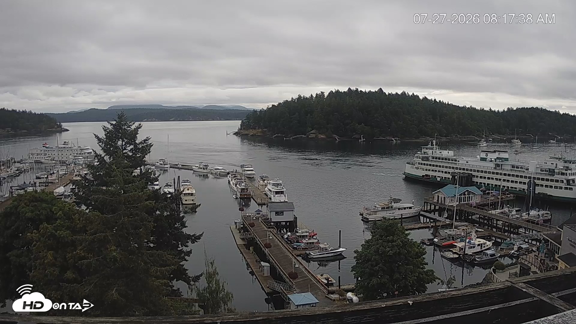 Snapshot of Friday Harbor - San Juan Island Live Webcam taken Jul 27, 2026, 8:18am PDT
