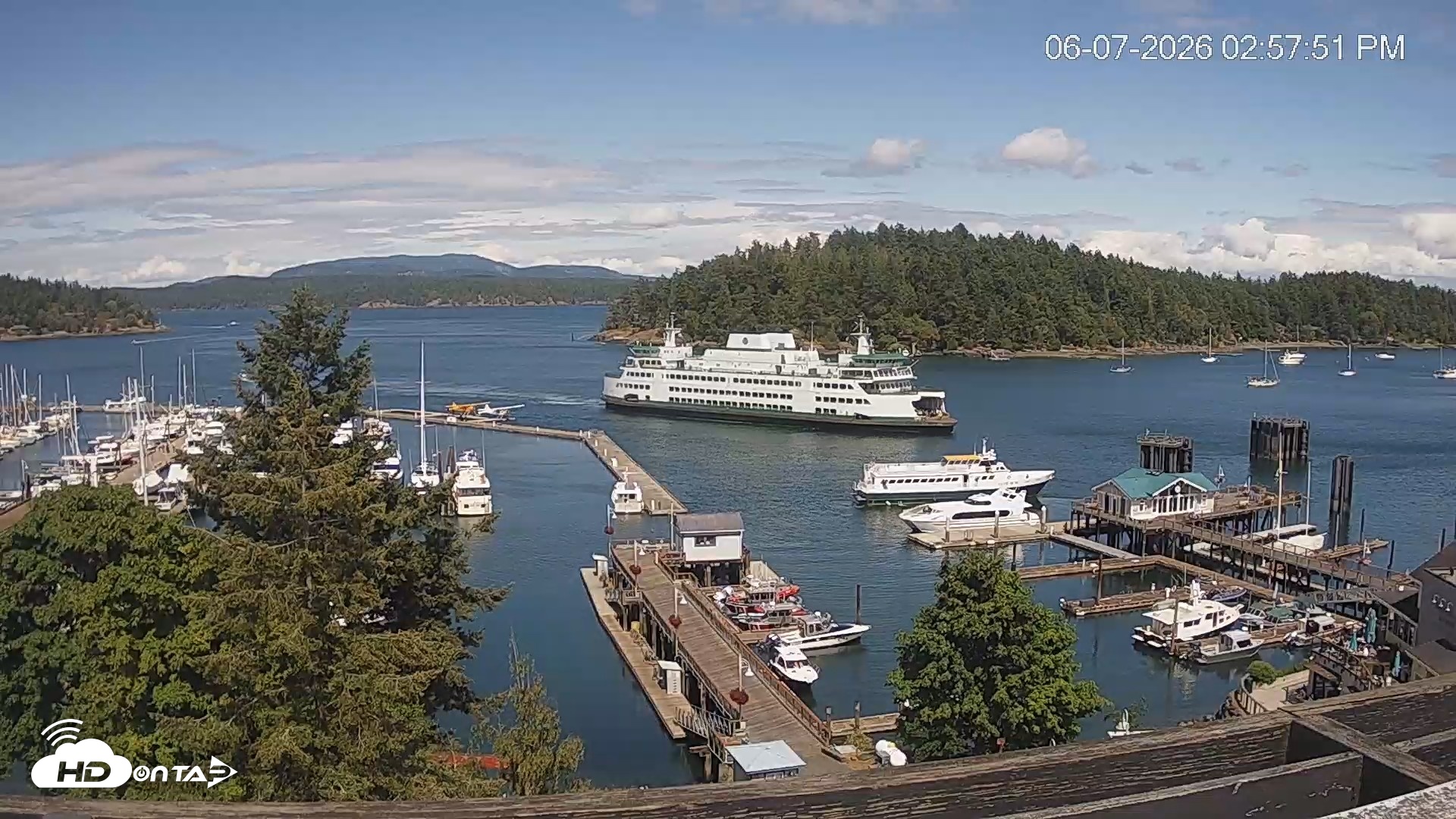 Snapshot of Friday Harbor - San Juan Island Live Webcam taken Jun 7, 2026, 2:58pm PDT