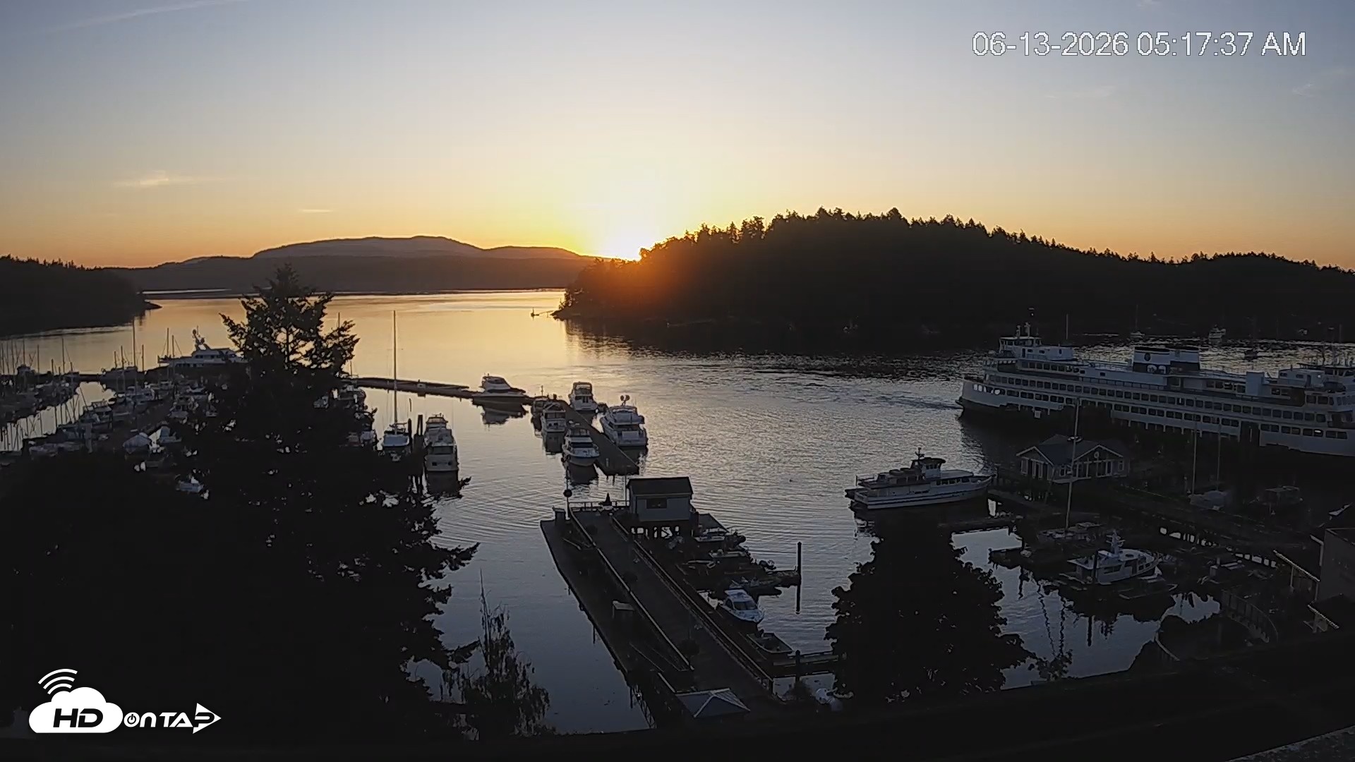 Snapshot of Friday Harbor - San Juan Island Live Webcam taken Jun 13, 2026, 5:18am PDT