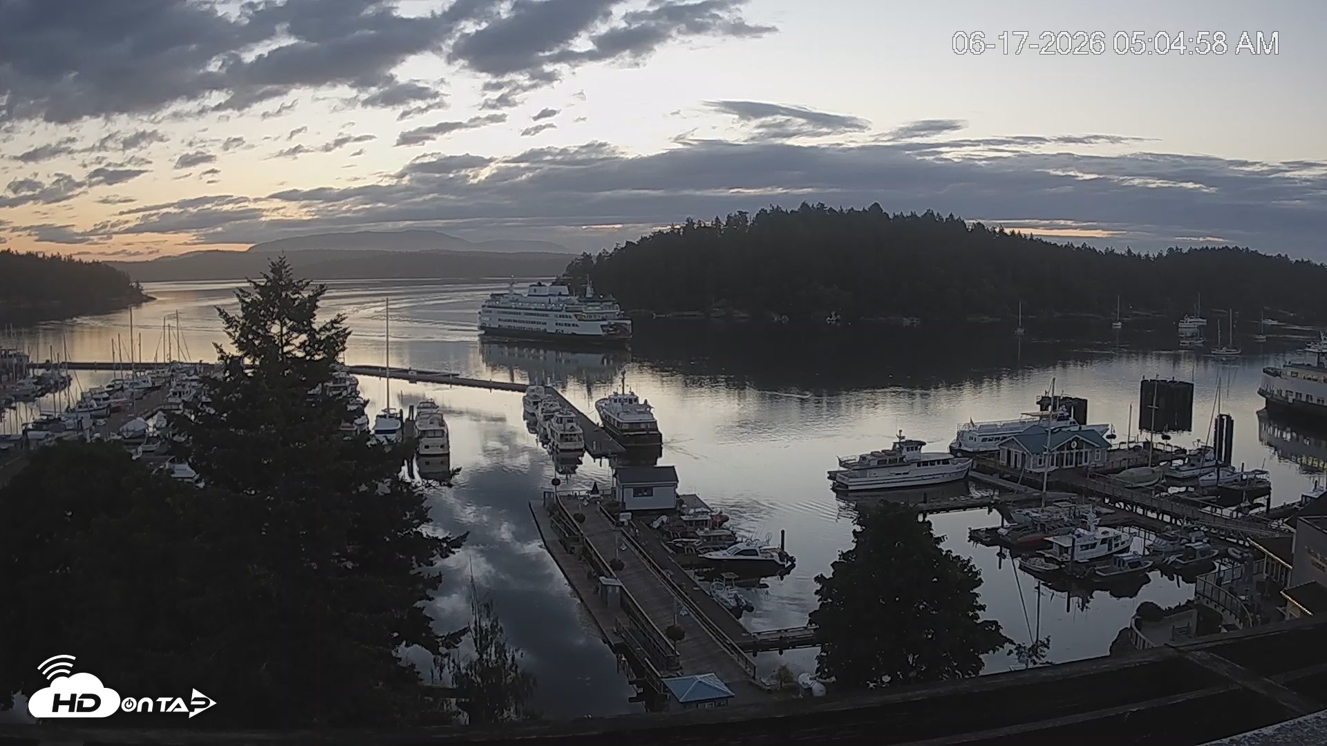 Snapshot of Friday Harbor - San Juan Island Live Webcam taken Jun 17, 2026, 5:05am PDT