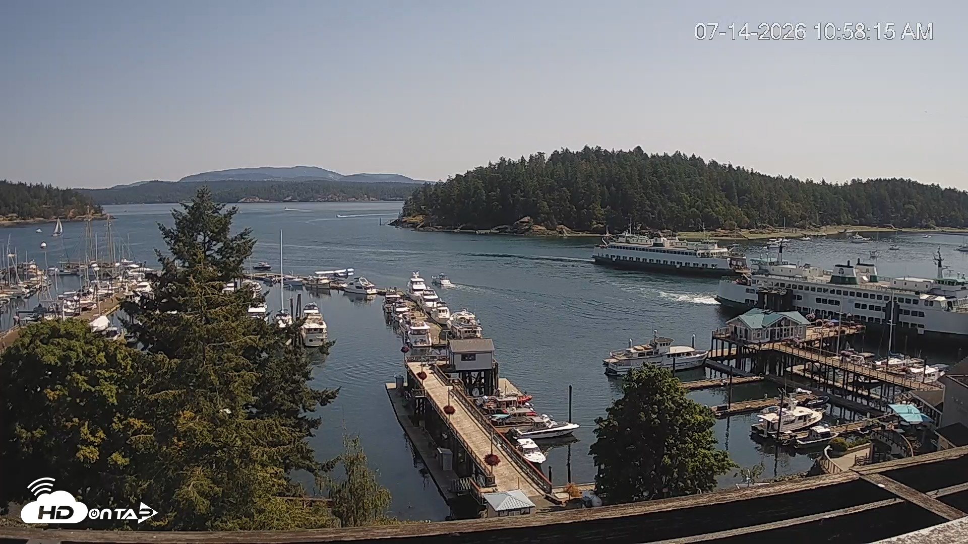 Snapshot of Friday Harbor - San Juan Island Live Webcam taken Jul 14, 2026, 10:58am PDT